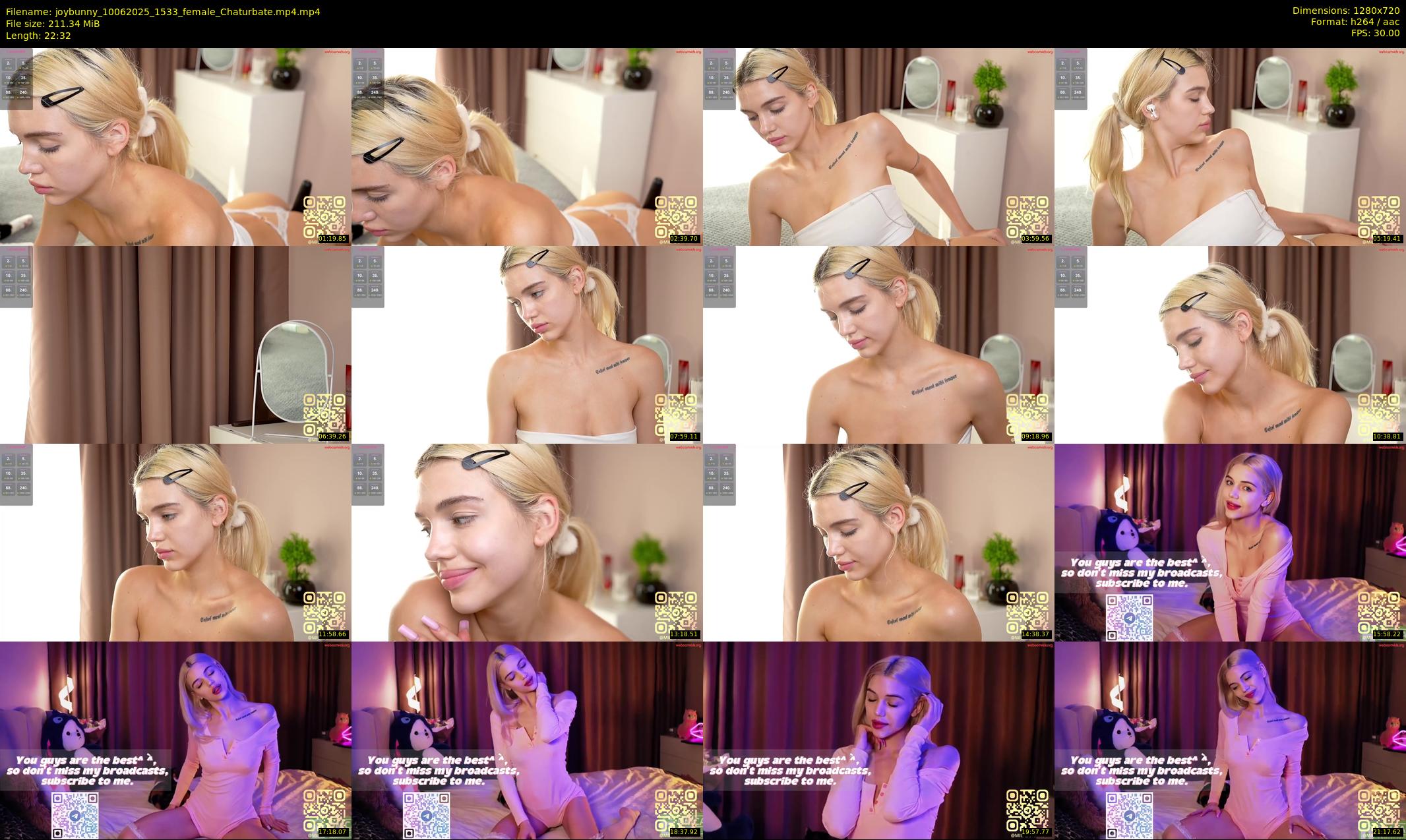 joybunny — 23 minute Chaturbate female cam show recording, 720p, Jun 10, 2025