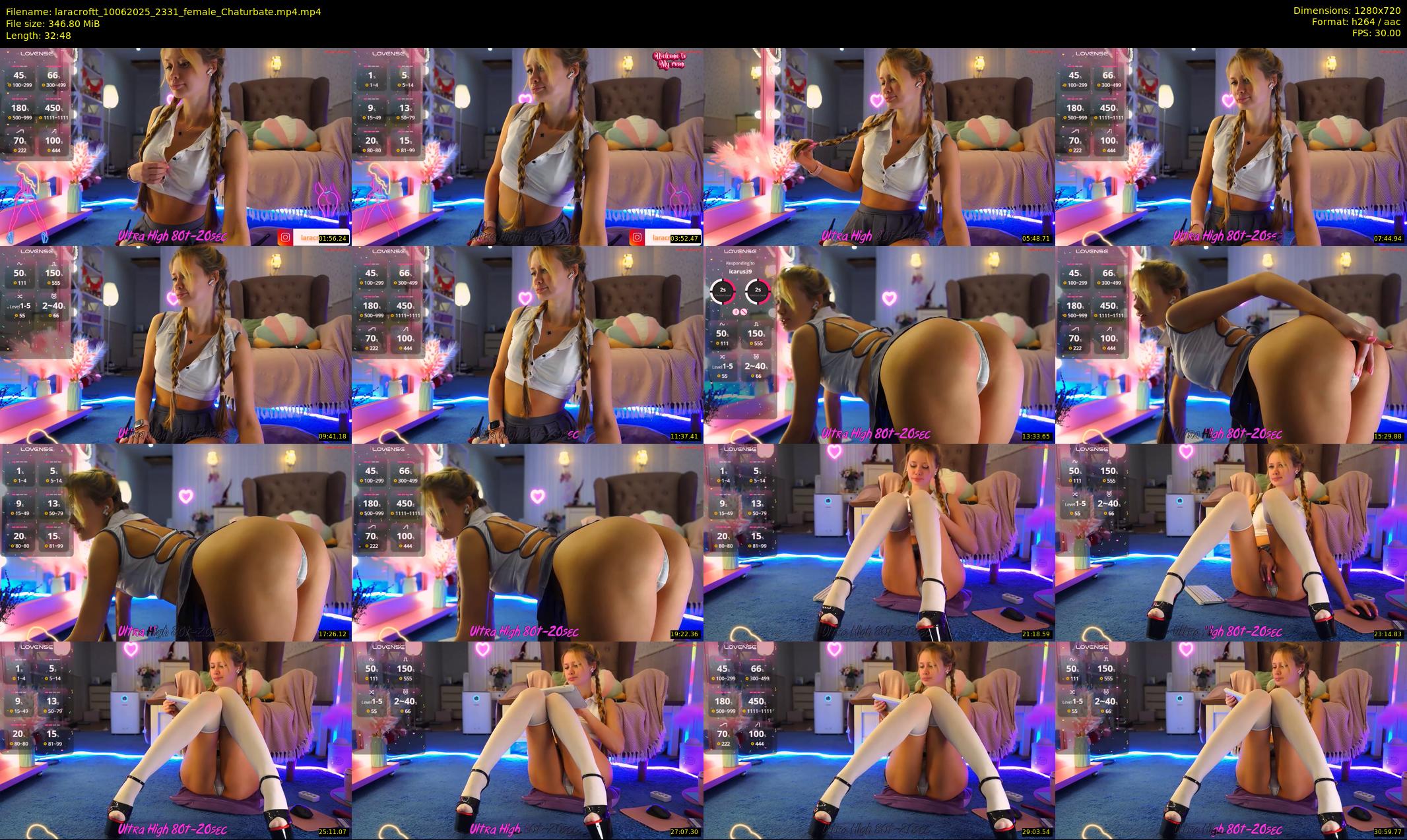 laracroftt — 33 minute Chaturbate female cam show recording, 720p, Jun 10, 2025