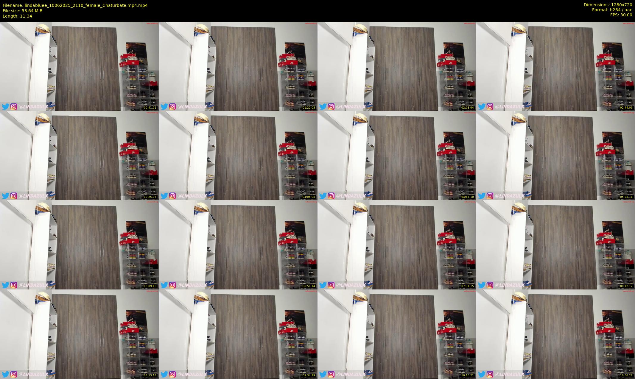 lindabluee — 12 minute Chaturbate female cam show recording, 720p, Jun 10, 2025