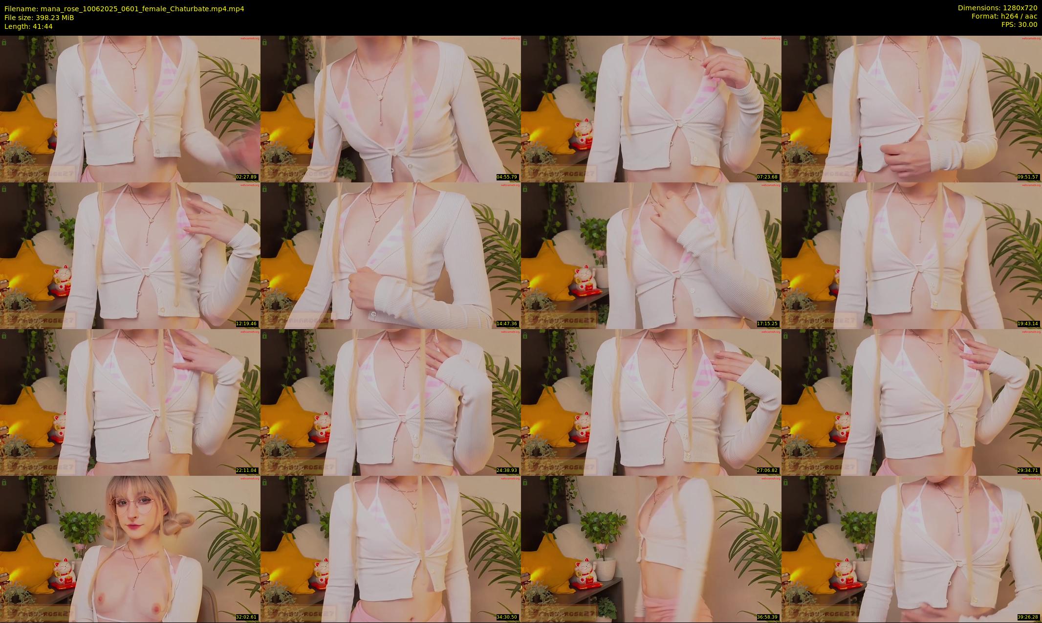 mana_rose — 42 minute Chaturbate female cam show recording, 720p, Jun 10, 2025