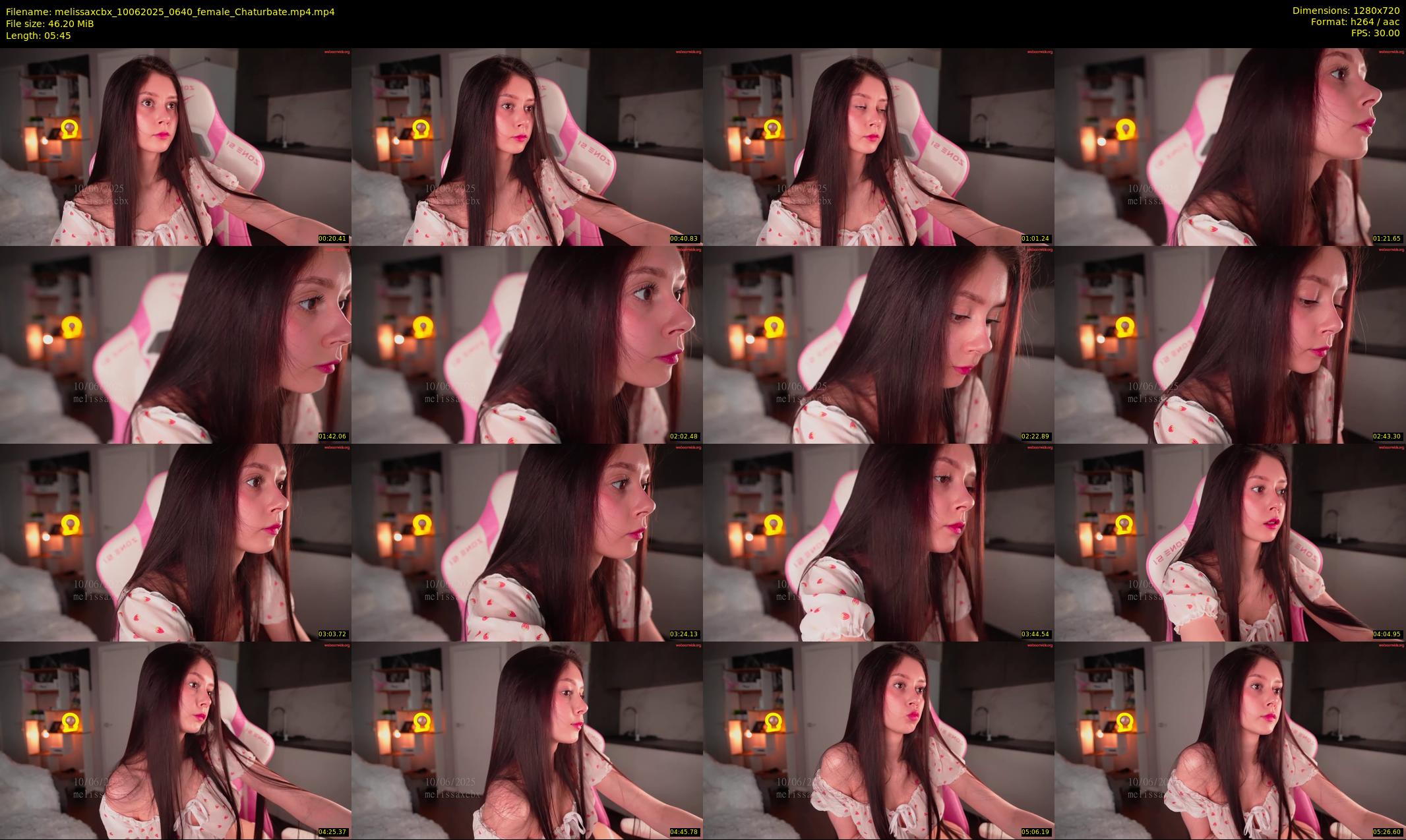 melissaxcbx — 6 minute Chaturbate female cam show recording, 720p, Jun 10, 2025
