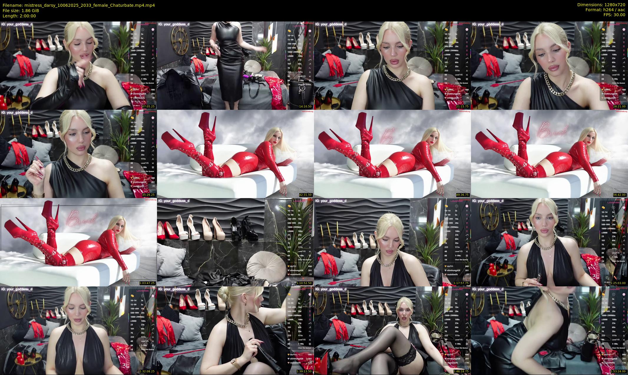 mistress_darsy — 120 minute Chaturbate female cam show recording, 720p, Jun 10, 2025