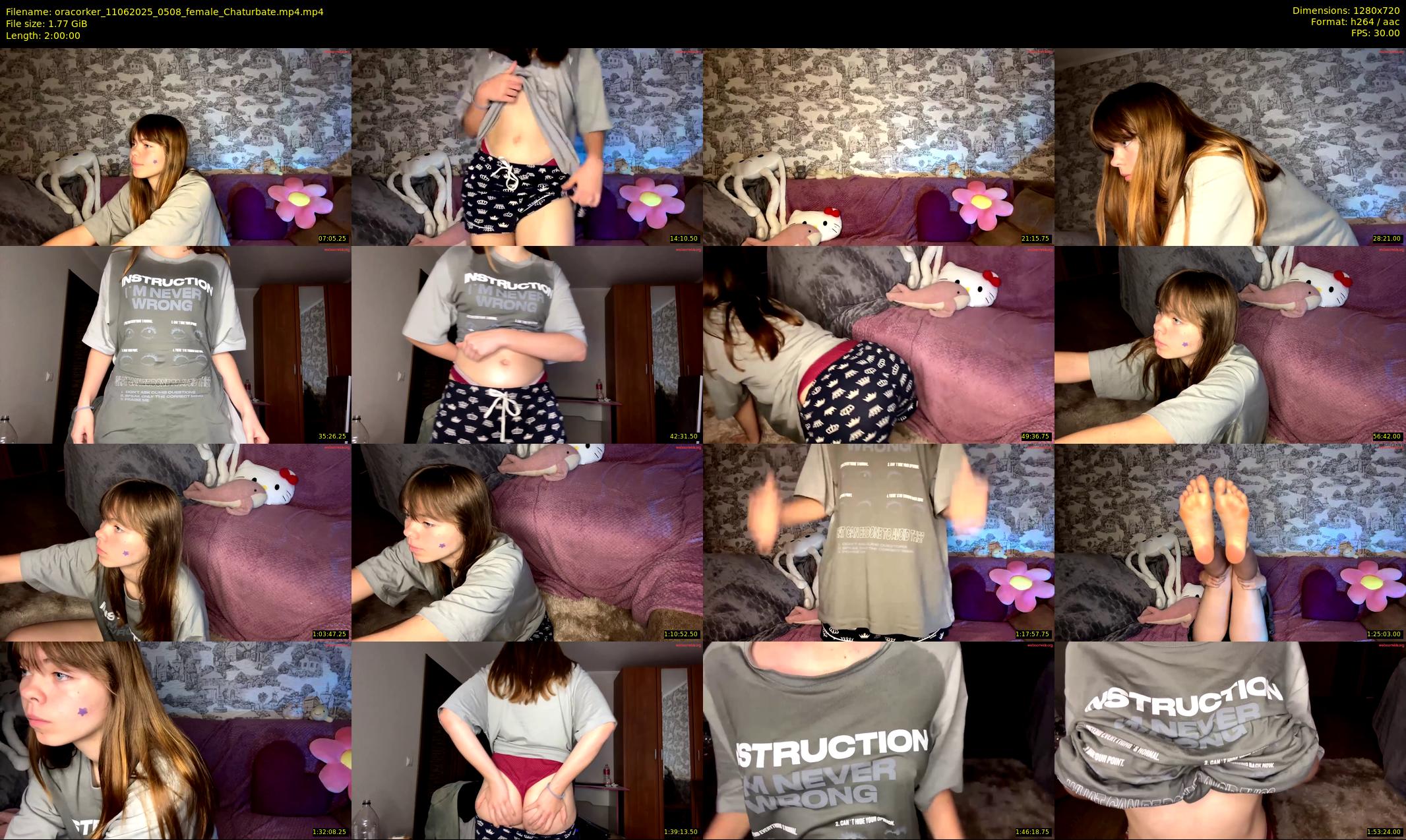 oracorker — 120 minute Chaturbate female cam show recording, 720p, Jun 11, 2025
