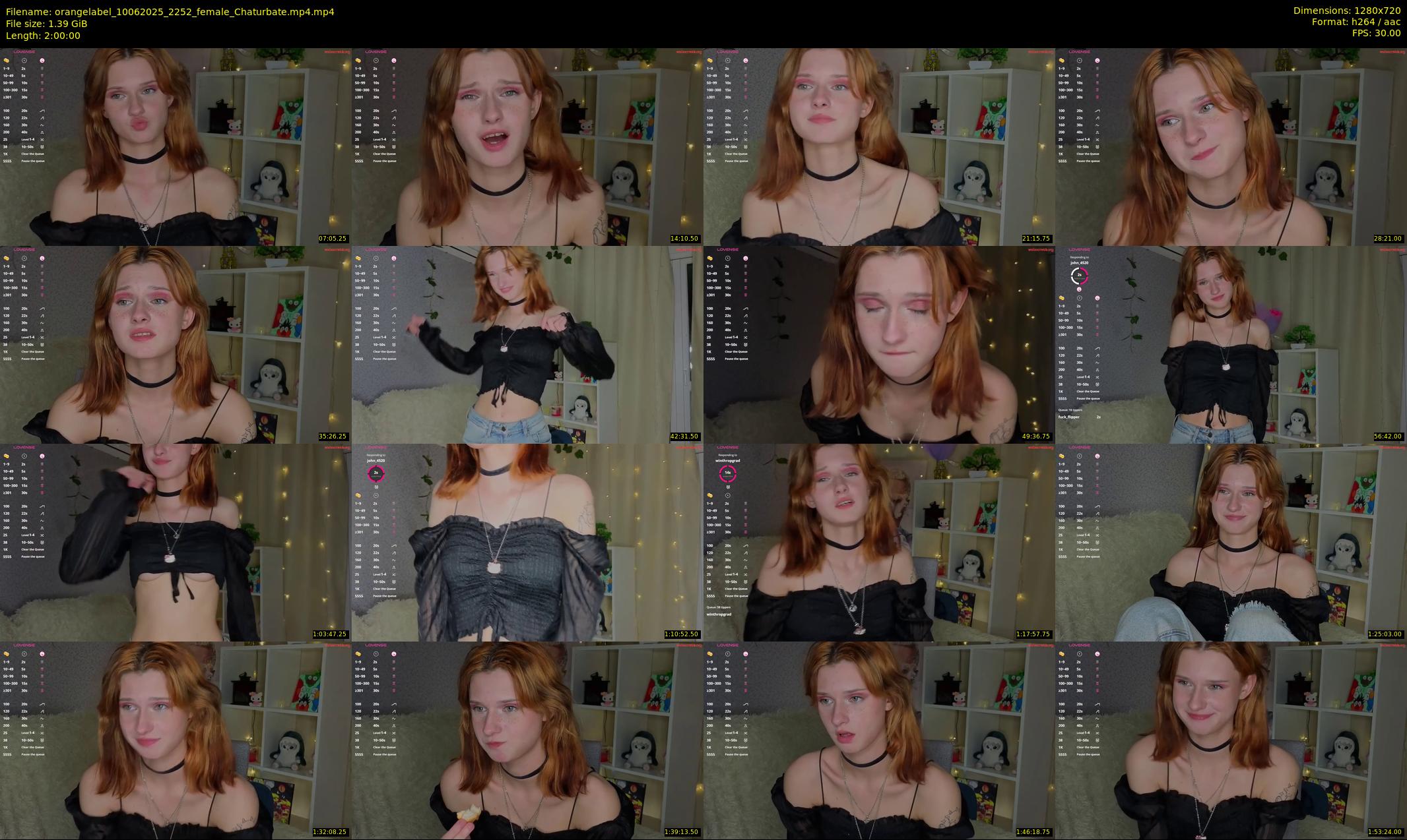 orangelabel — 120 minute Chaturbate female cam show recording, 720p, Jun 10, 2025