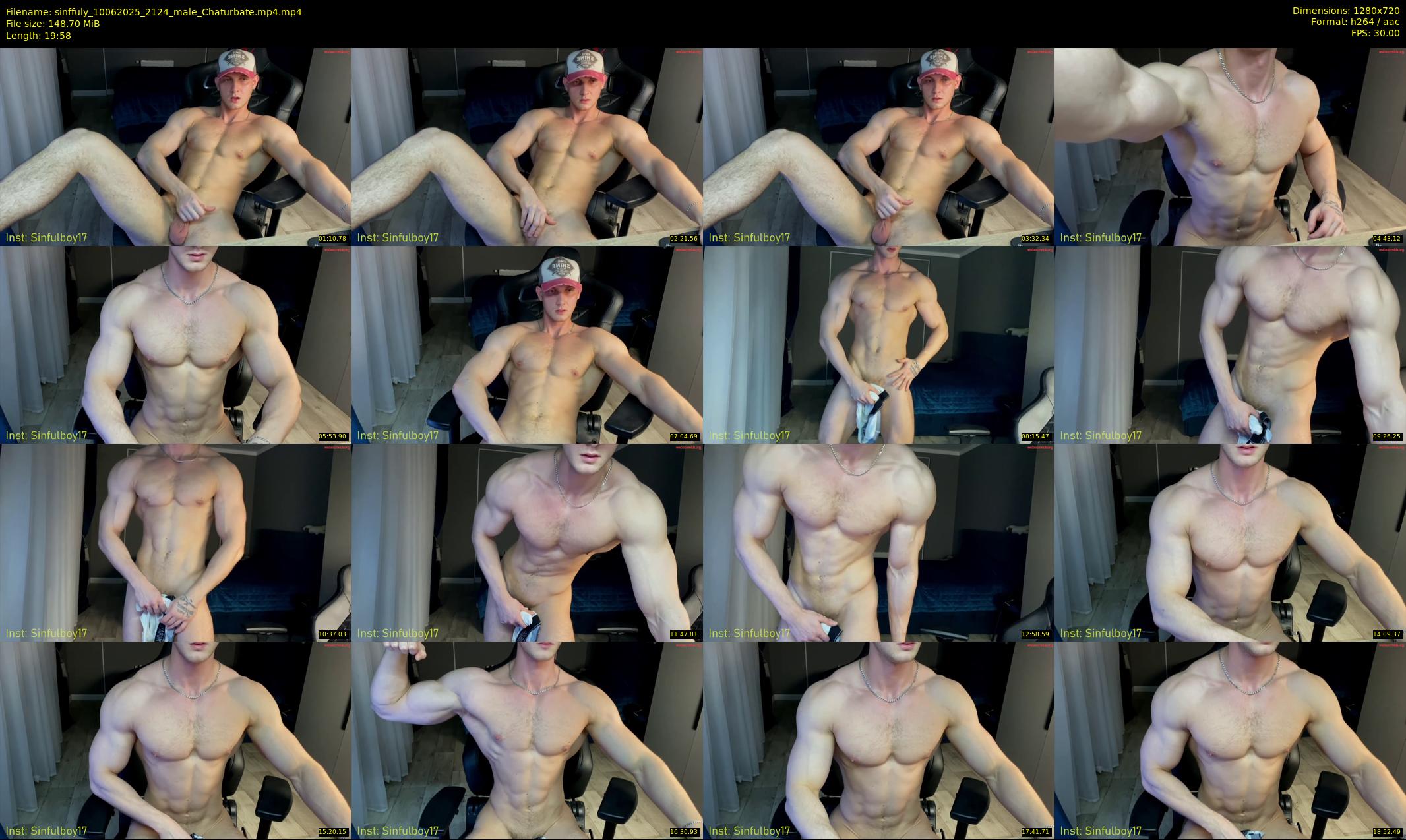 sinffuly — 20 minute Chaturbate male cam show recording, 720p, Jun 10, 2025