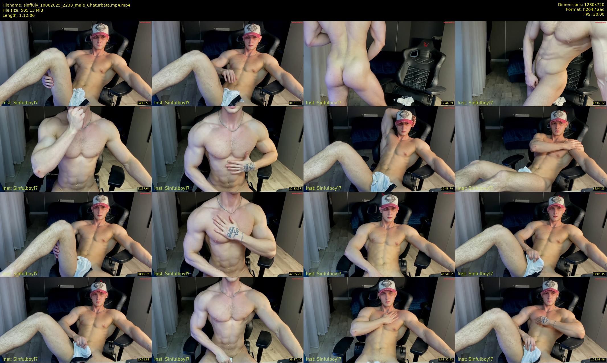sinffuly — 73 minute Chaturbate male cam show recording, 720p, Jun 10, 2025