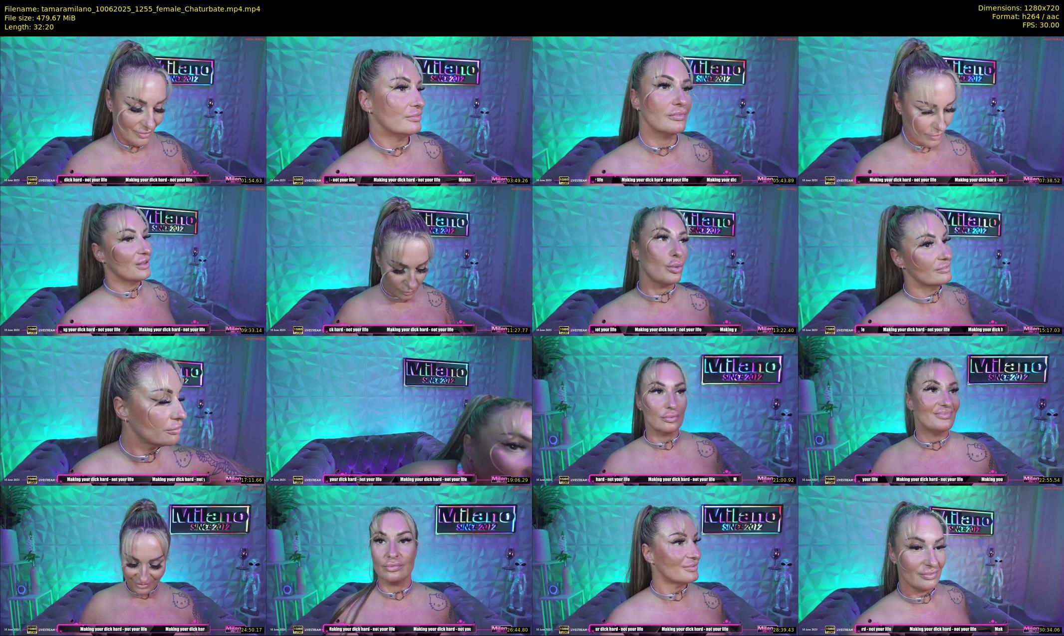 tamaramilano — 33 minute Chaturbate female cam show recording, 720p, Jun 10, 2025