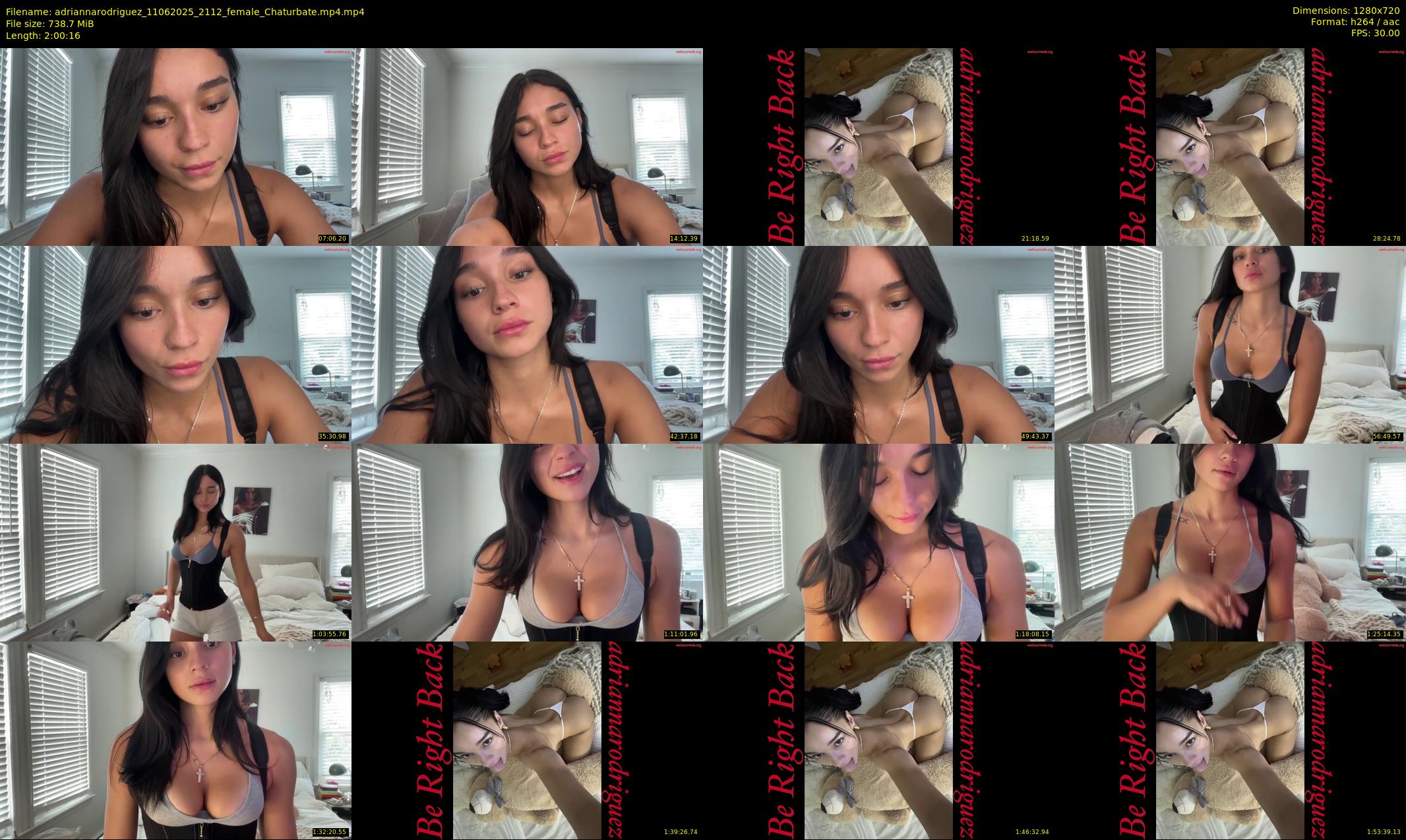 adriannarodriguez — 121 minute Chaturbate female cam show recording, 720p, Jun 11, 2025