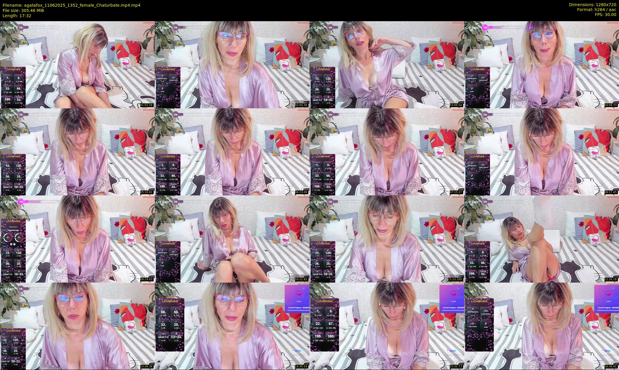 agatafox — 18 minute Chaturbate female cam show recording, 720p, Jun 11, 2025