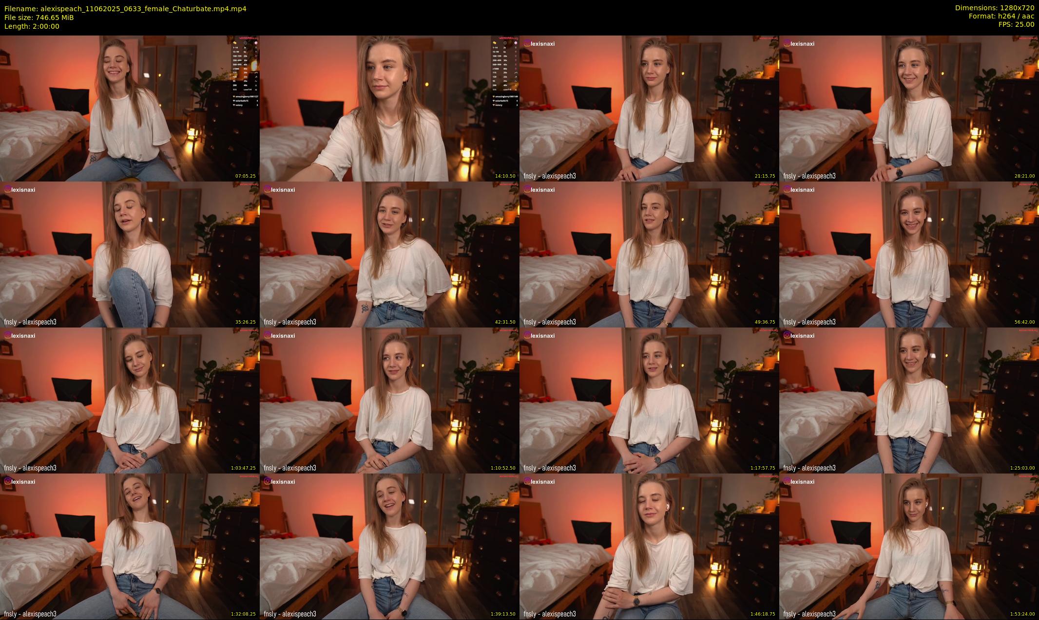 alexispeach — 120 minute Chaturbate female cam show recording, 720p, Jun 11, 2025