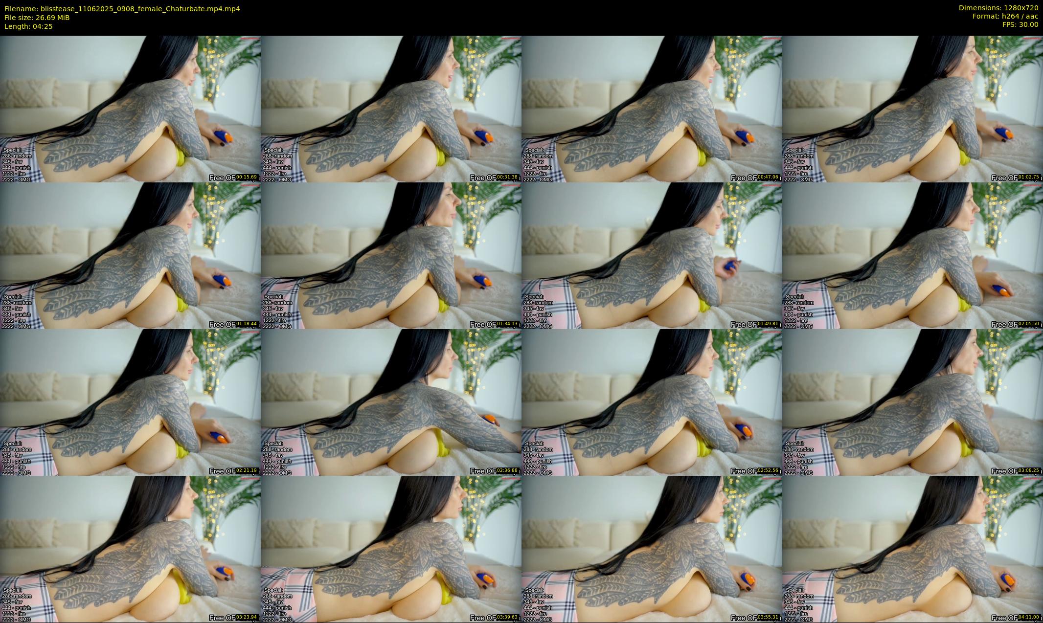 blisstease — 5 minute Chaturbate female cam show recording, 720p, Jun 11, 2025
