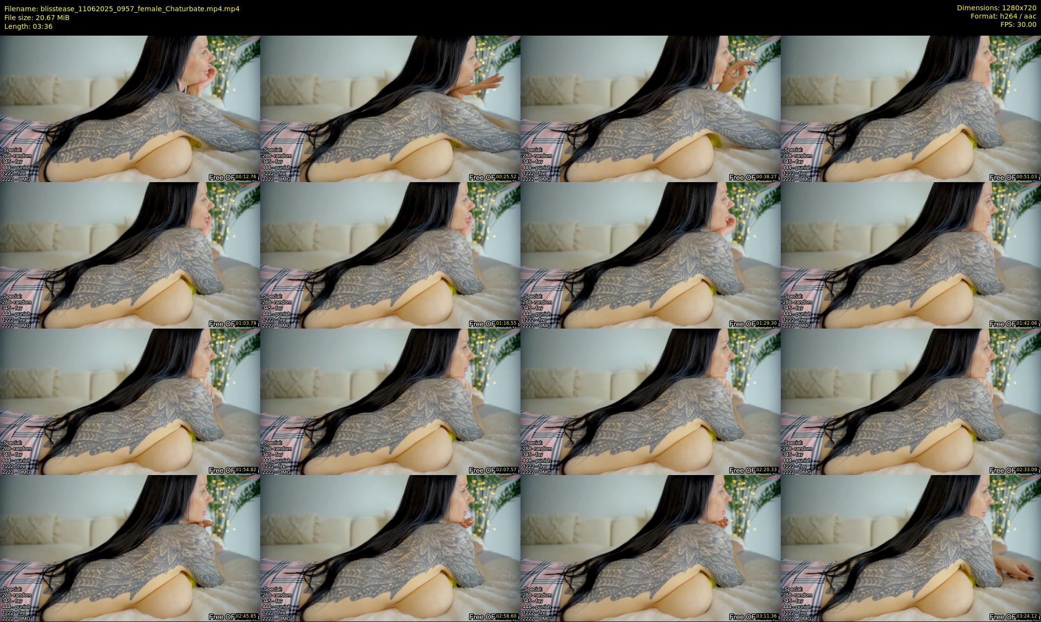 blisstease — 4 minute Chaturbate female cam show recording, 720p, Jun 11, 2025