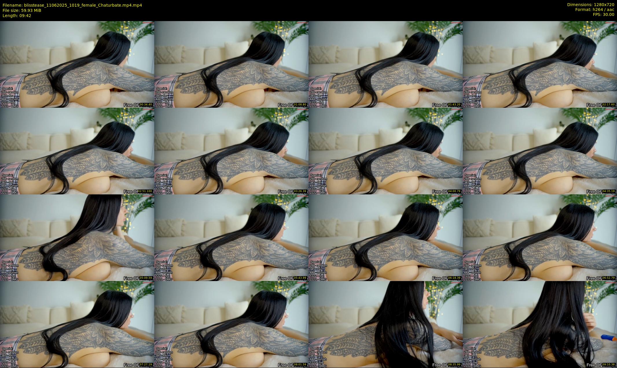 blisstease — 10 minute Chaturbate female cam show recording, 720p, Jun 11, 2025
