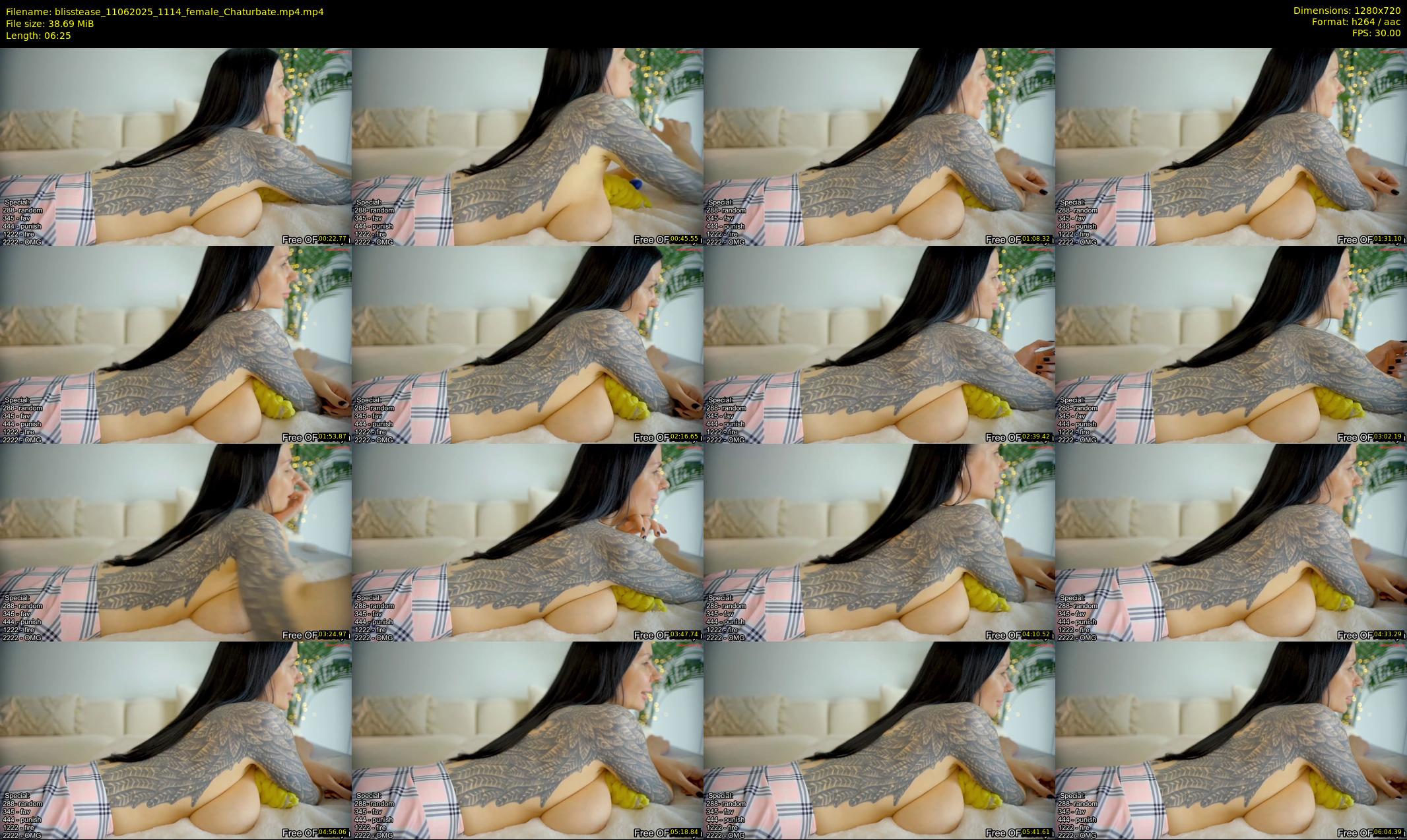 blisstease — 7 minute Chaturbate female cam show recording, 720p, Jun 11, 2025