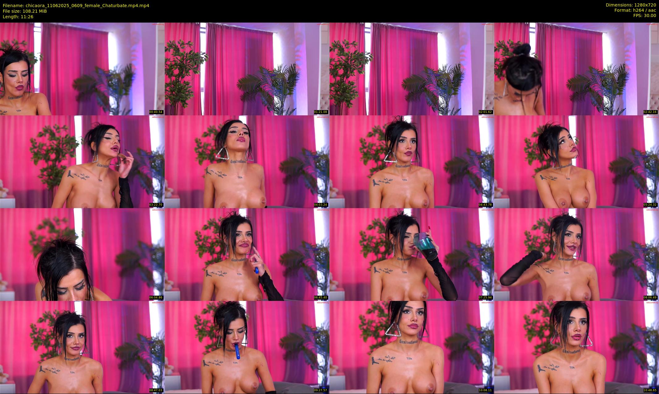 chicaora — 12 minute Chaturbate female cam show recording, 720p, Jun 11, 2025