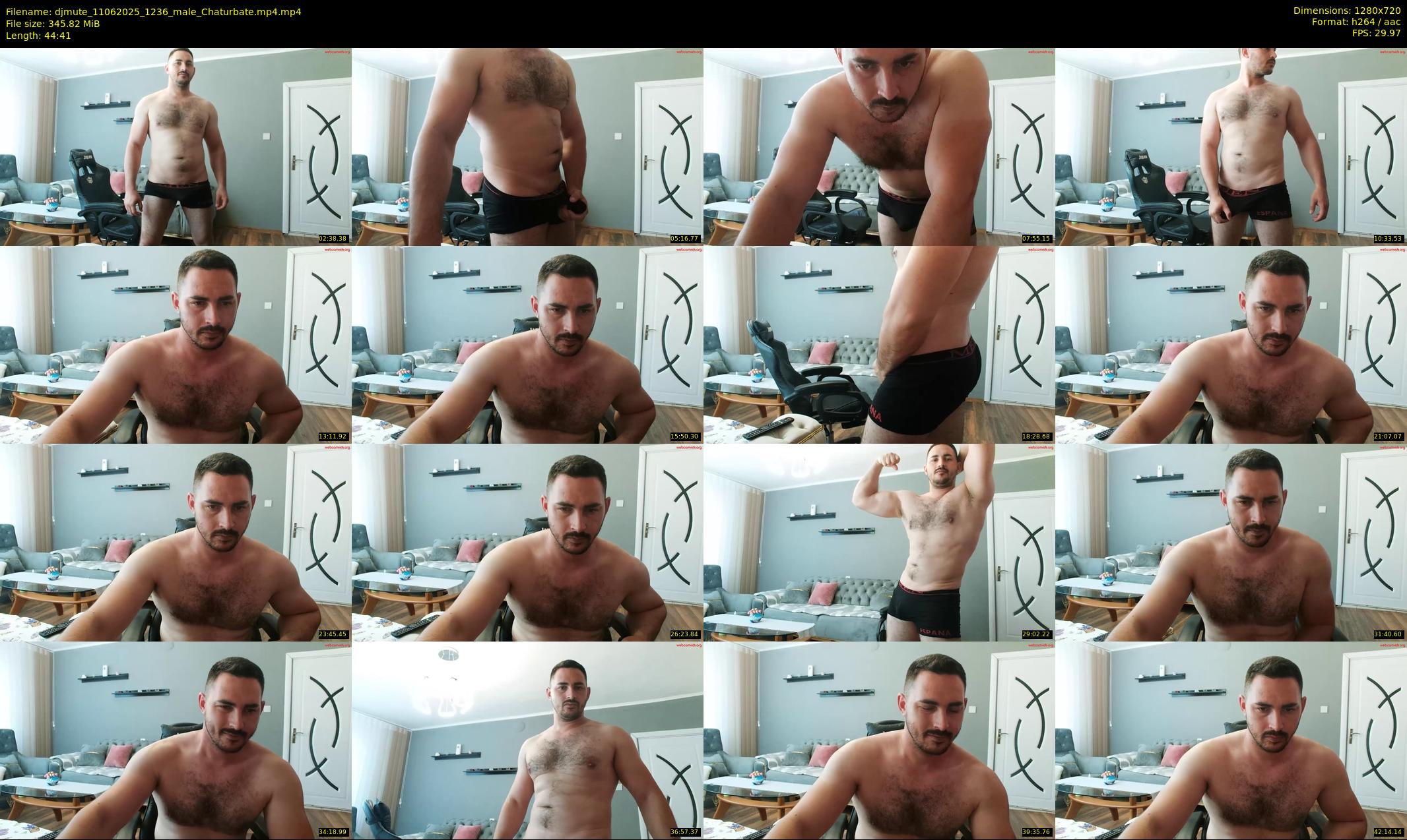 djmute — 45 minute Chaturbate male cam show recording, 720p, Jun 11, 2025