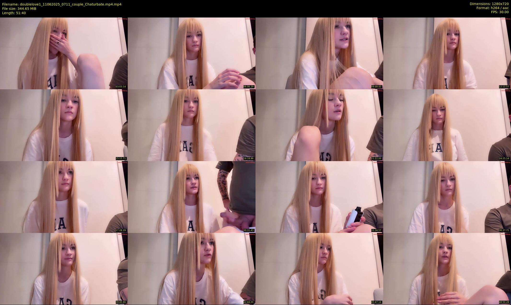 doublelove1 — 52 minute Chaturbate couple cam show recording, 720p, Jun 11, 2025