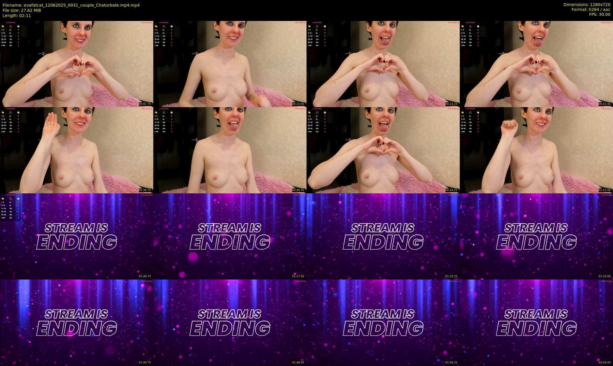 evafatcat — 3 minute Chaturbate couple cam show recording, 720p, Jun 12, 2025