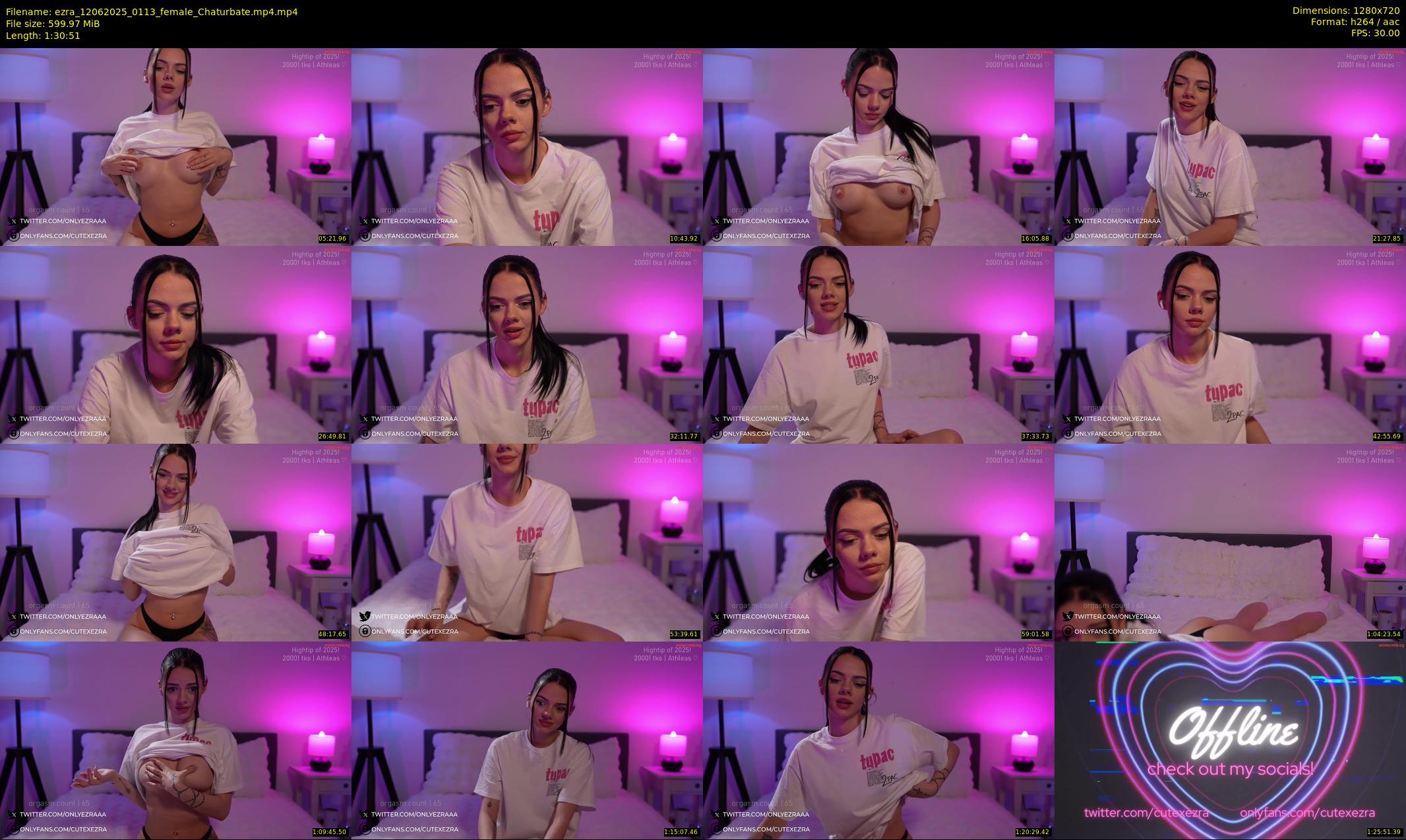 ezra — 91 minute Chaturbate female cam show recording, 720p, Jun 12, 2025