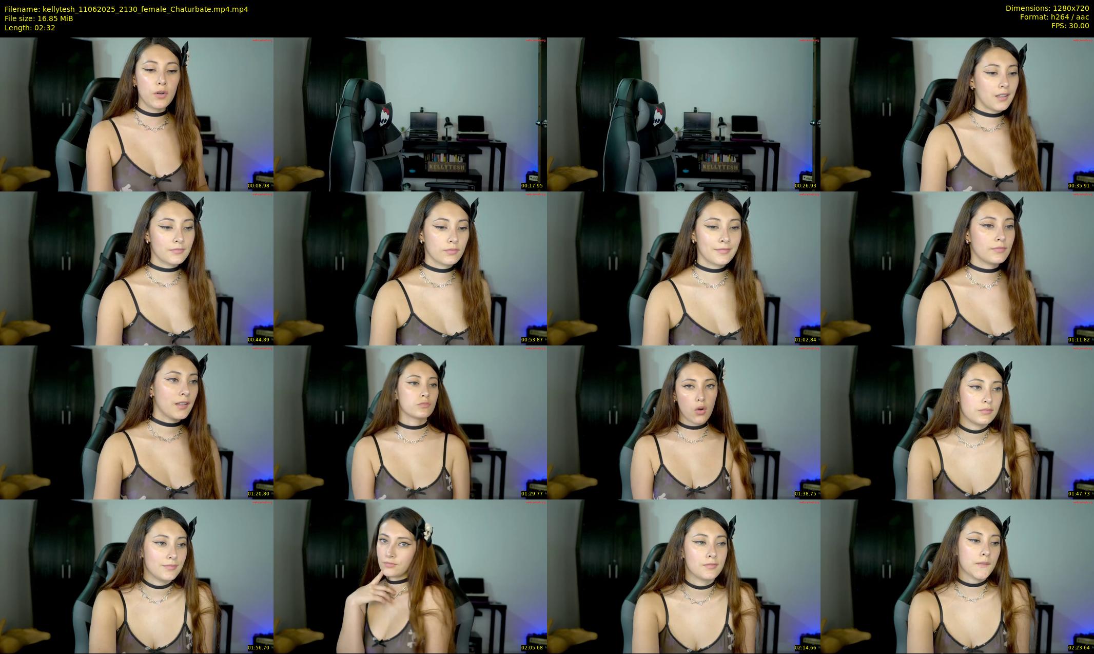 kellytesh — 3 minute Chaturbate female cam show recording, 720p, Jun 11, 2025