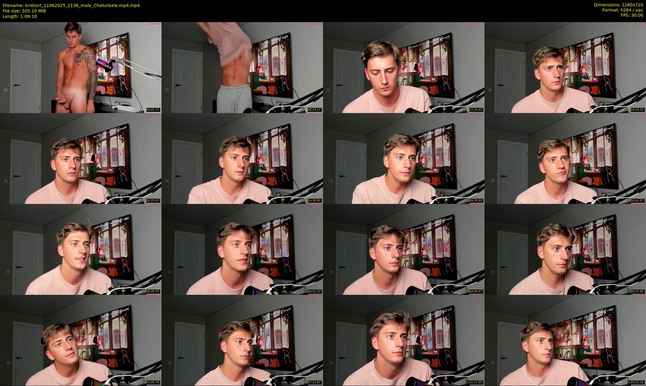 krishort — 70 minute Chaturbate male cam show recording, 720p, Jun 11, 2025