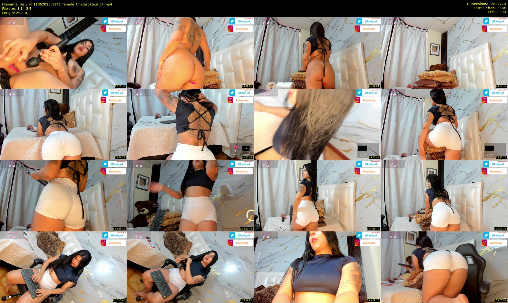 lesly_w — 121 minute Chaturbate female cam show recording, 720p, Jun 11, 2025
