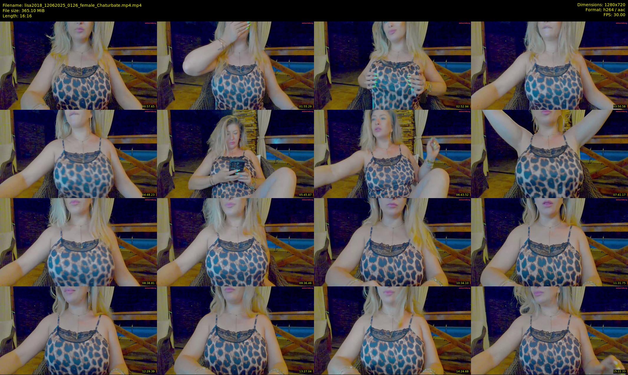 lisa2018 — 17 minute Chaturbate female cam show recording, 720p, Jun 12, 2025