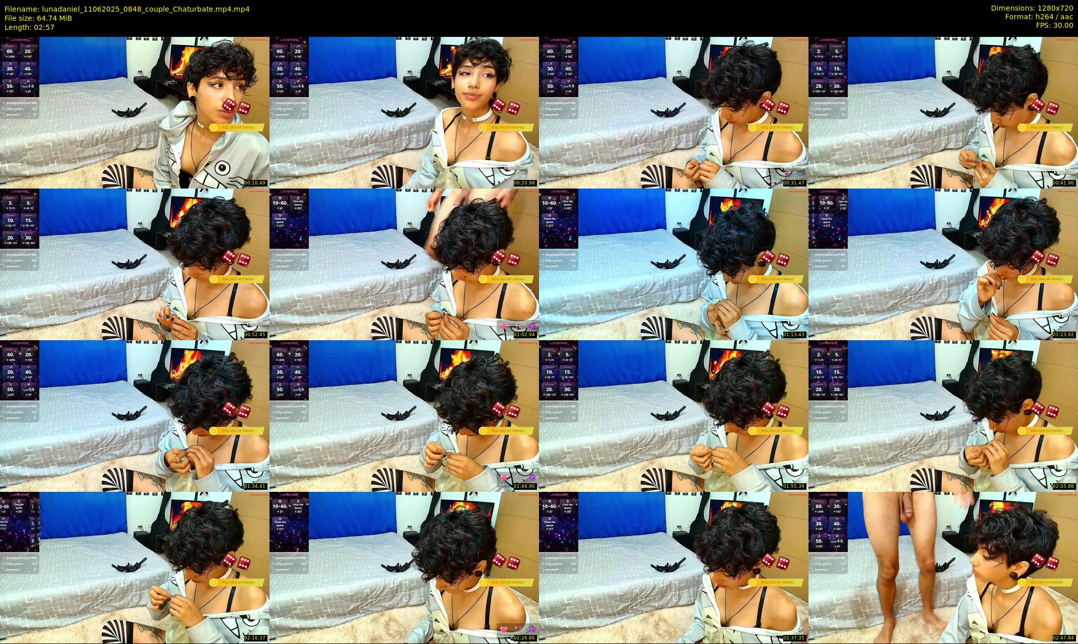 lunadaniel — 3 minute Chaturbate couple cam show recording, 720p, Jun 11, 2025