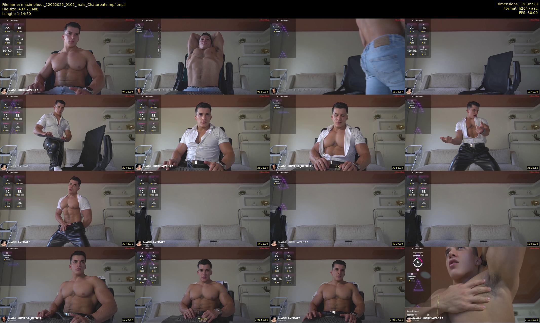 maximohoot — 75 minute Chaturbate male cam show recording, 720p, Jun 12, 2025