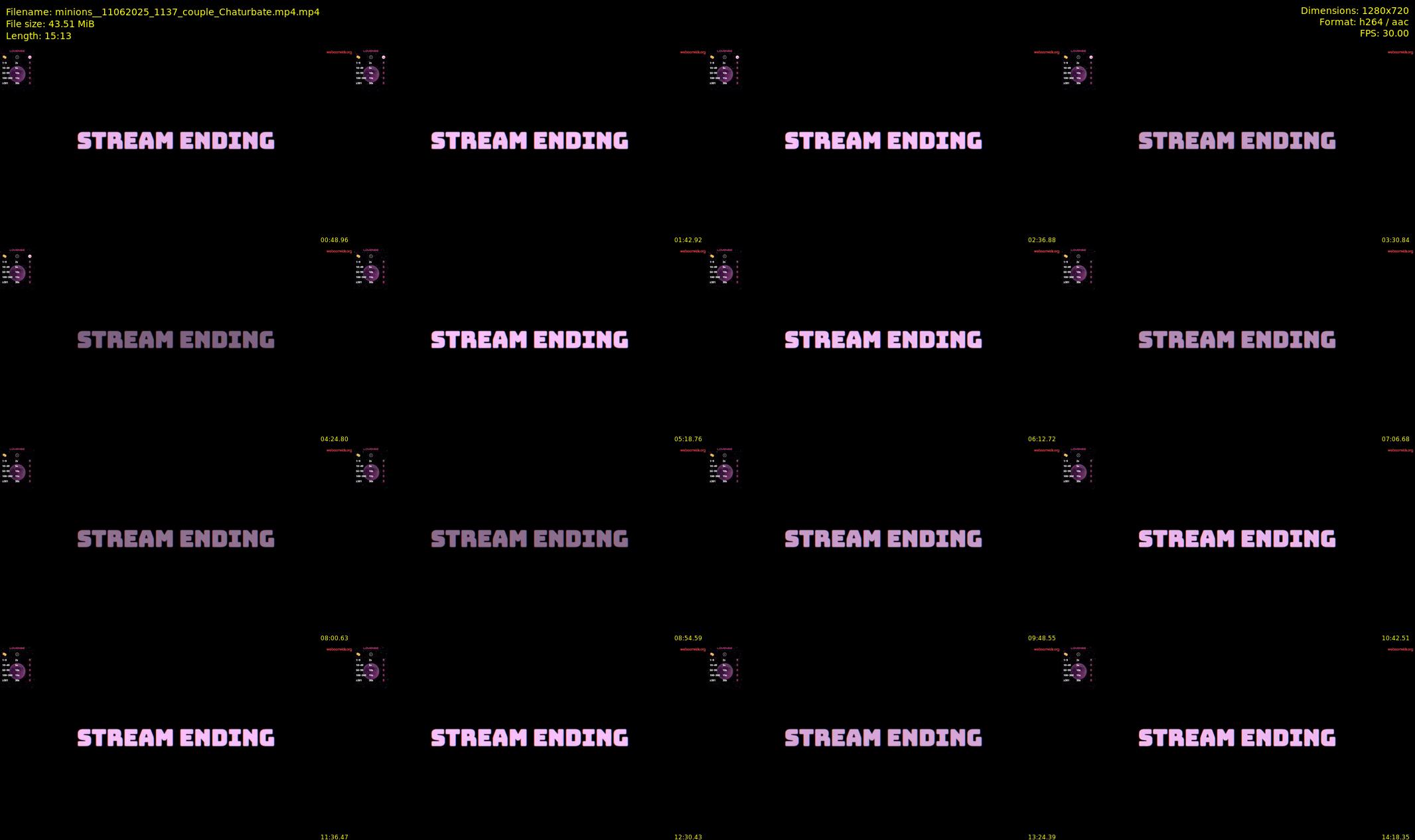 minions_ — 16 minute Chaturbate couple cam show recording, 720p, Jun 11, 2025