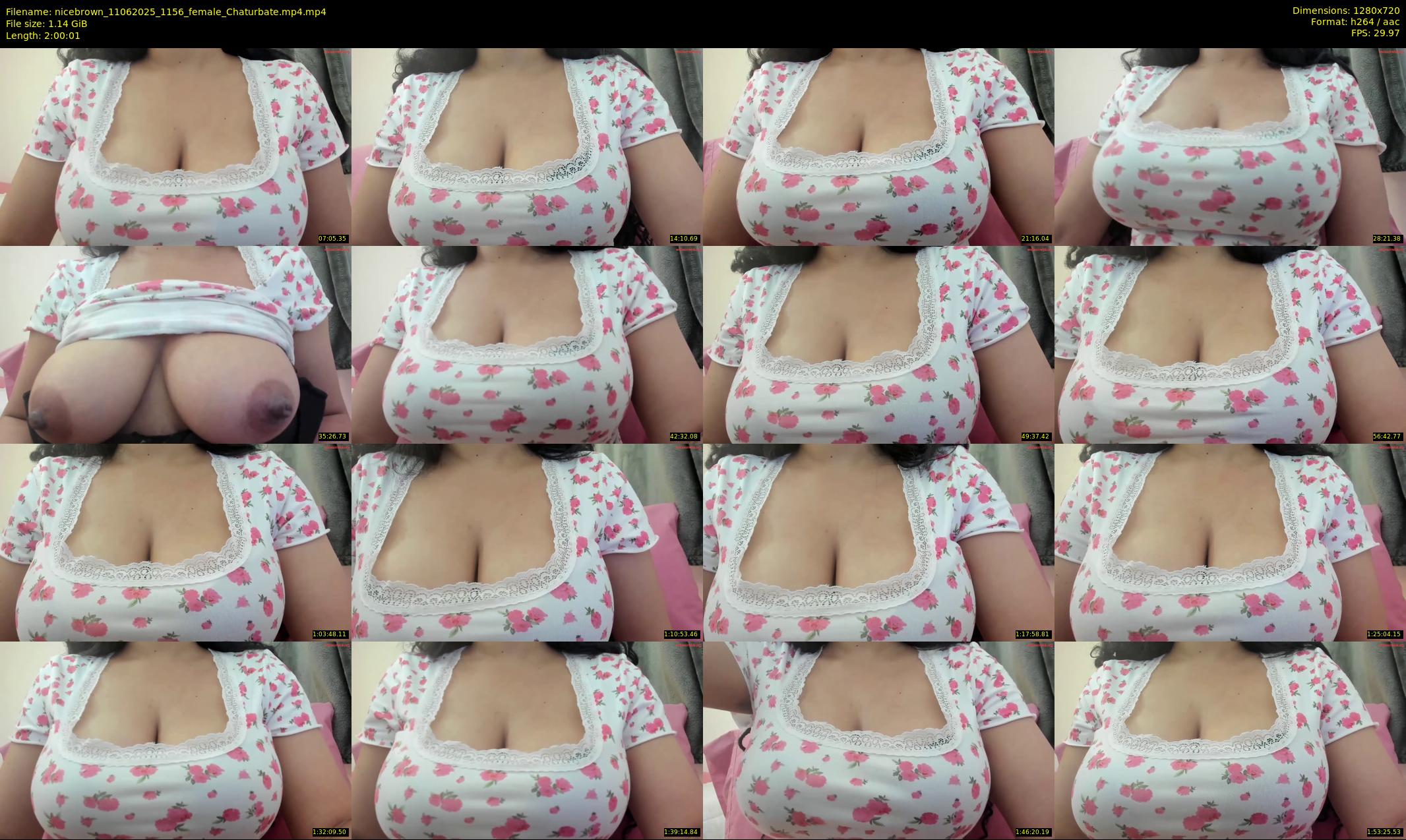 nicebrown — 121 minute Chaturbate female cam show recording, 720p, Jun 11, 2025