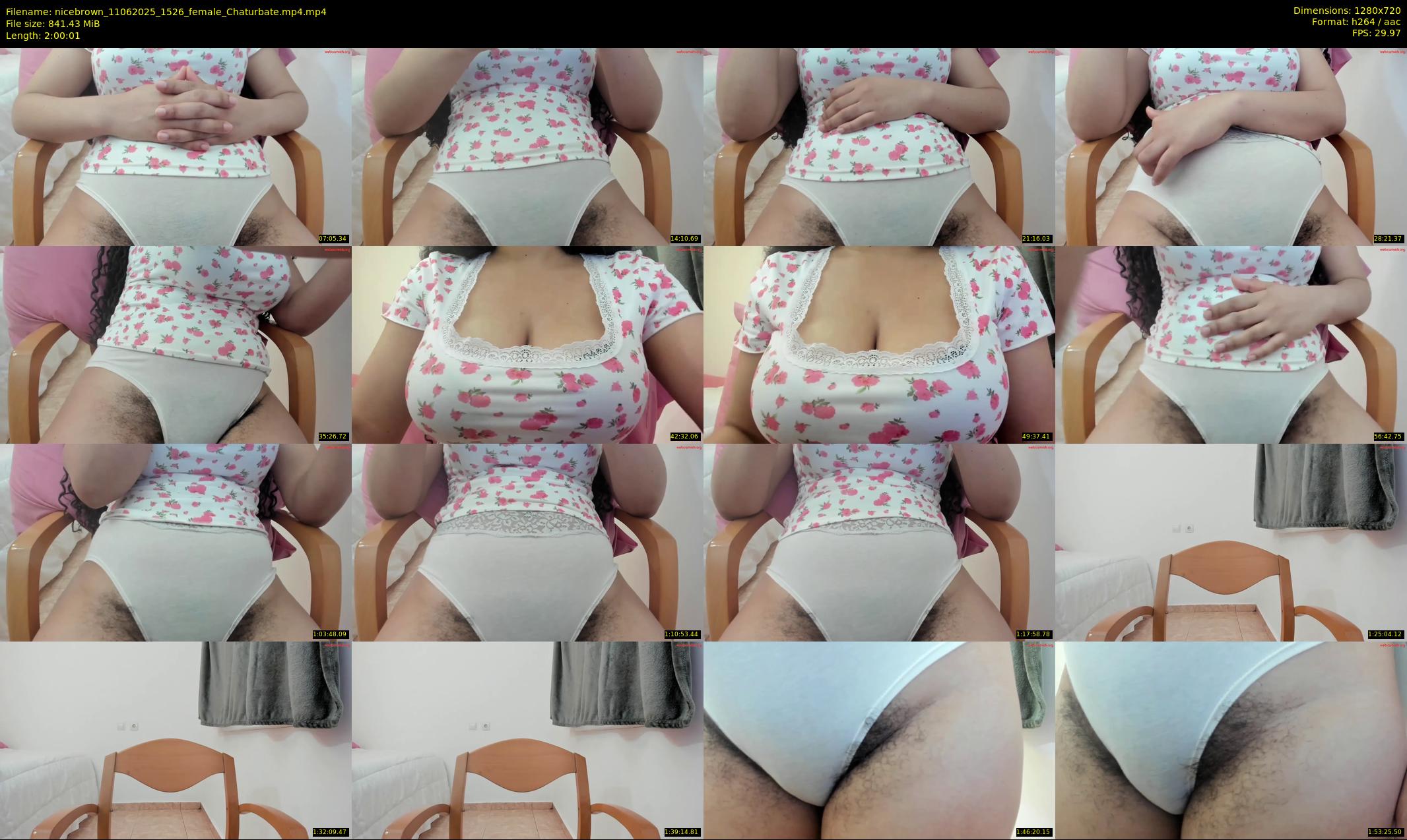 nicebrown — 121 minute Chaturbate female cam show recording, 720p, Jun 11, 2025