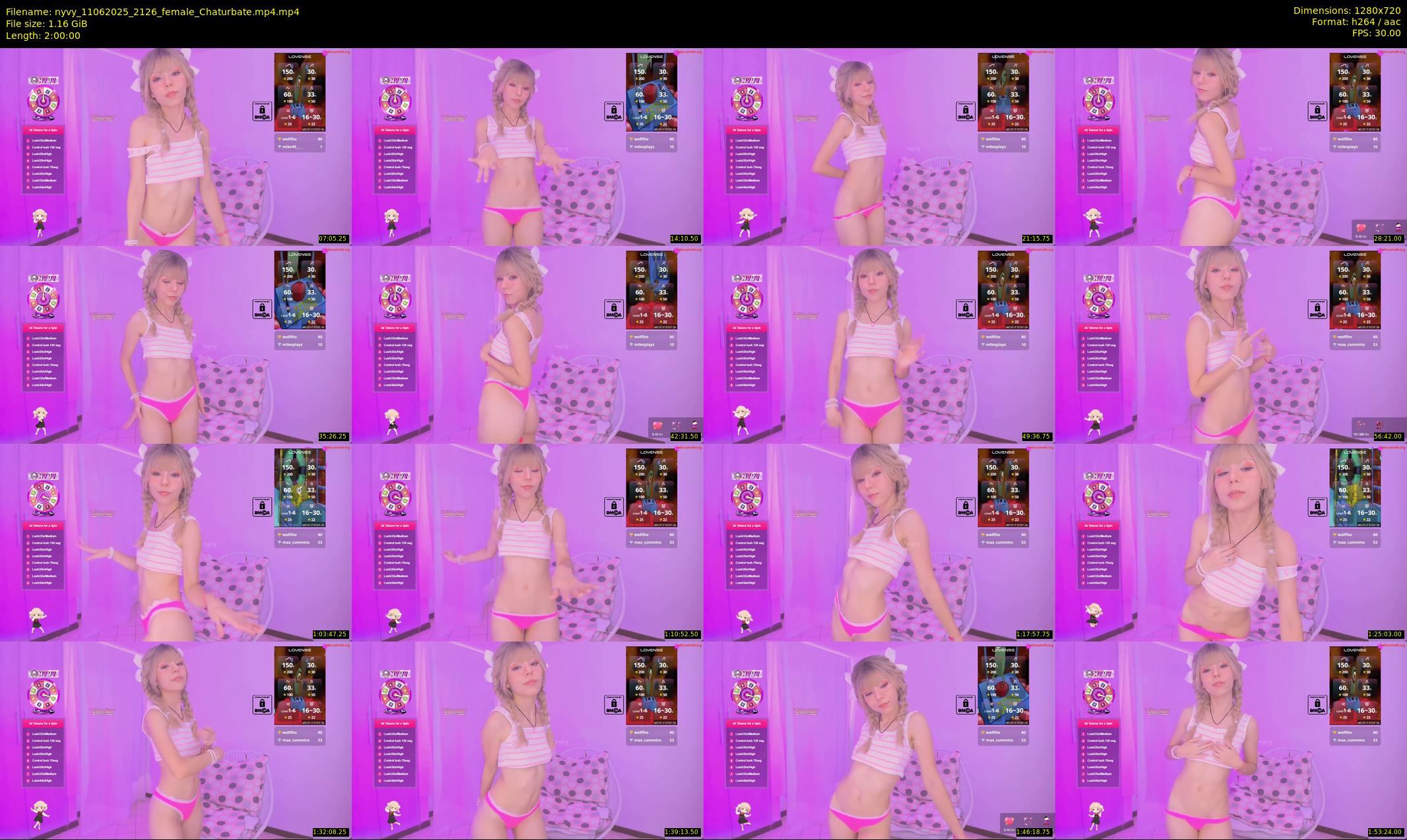 nyvy — 120 minute Chaturbate female cam show recording, 720p, Jun 11, 2025