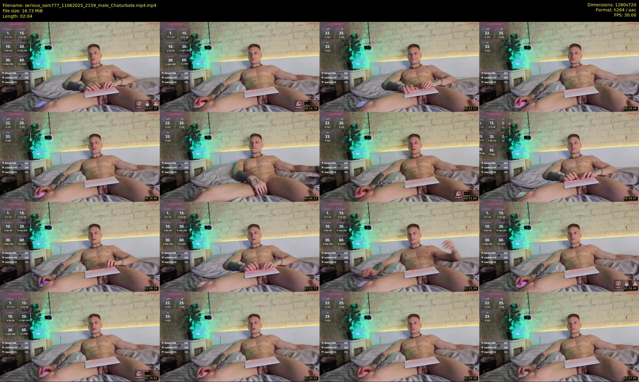 serious_sam777 — 3 minute Chaturbate male cam show recording, 720p, Jun 11, 2025
