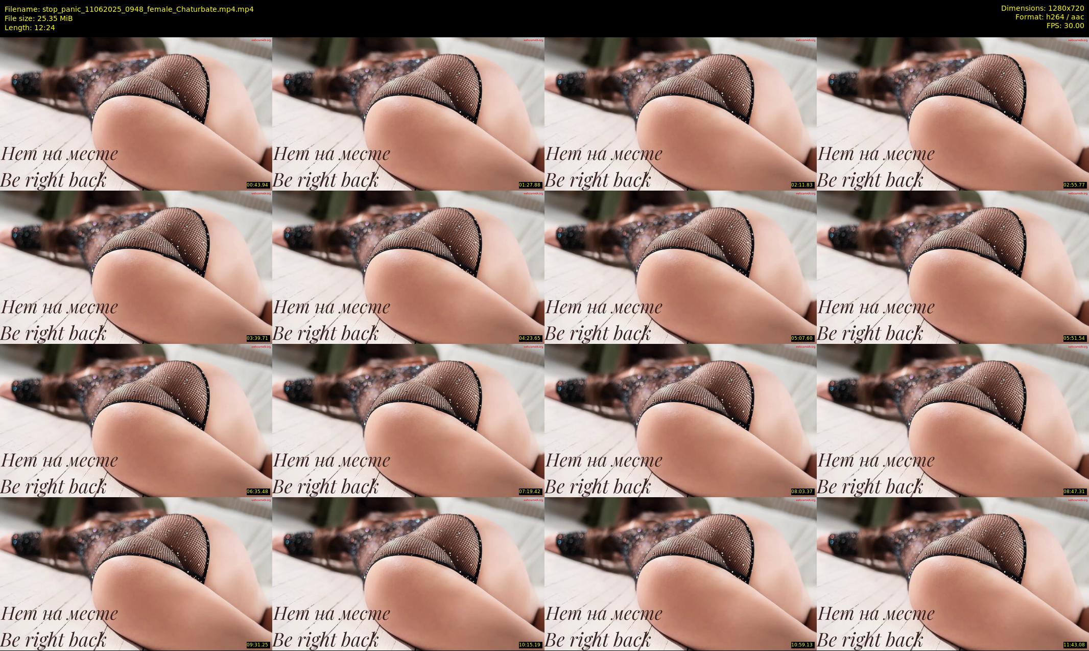 stop_panic — 13 minute Chaturbate female cam show recording, 720p, Jun 11, 2025