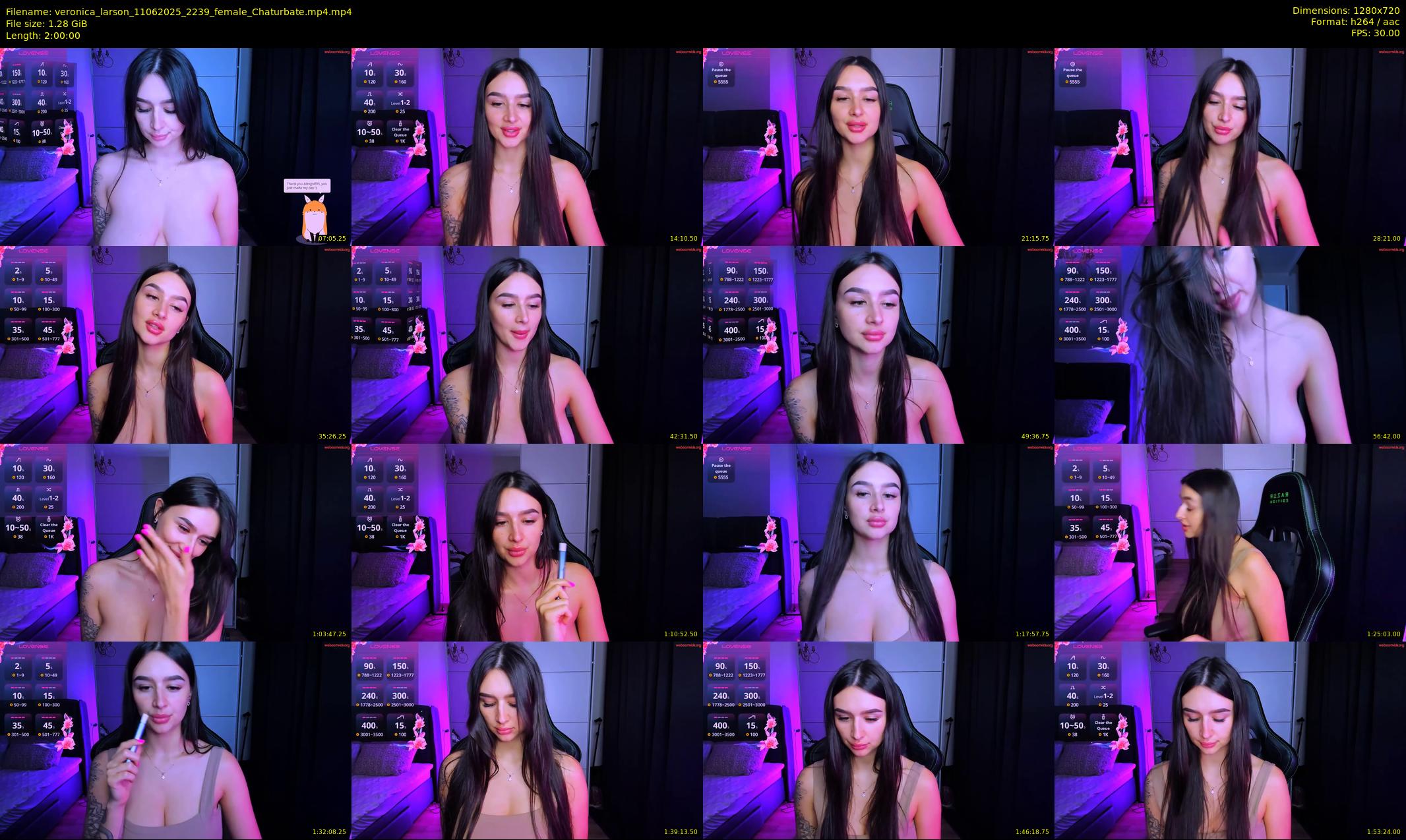 veronica_larson — 120 minute Chaturbate female cam show recording, 720p, Jun 11, 2025