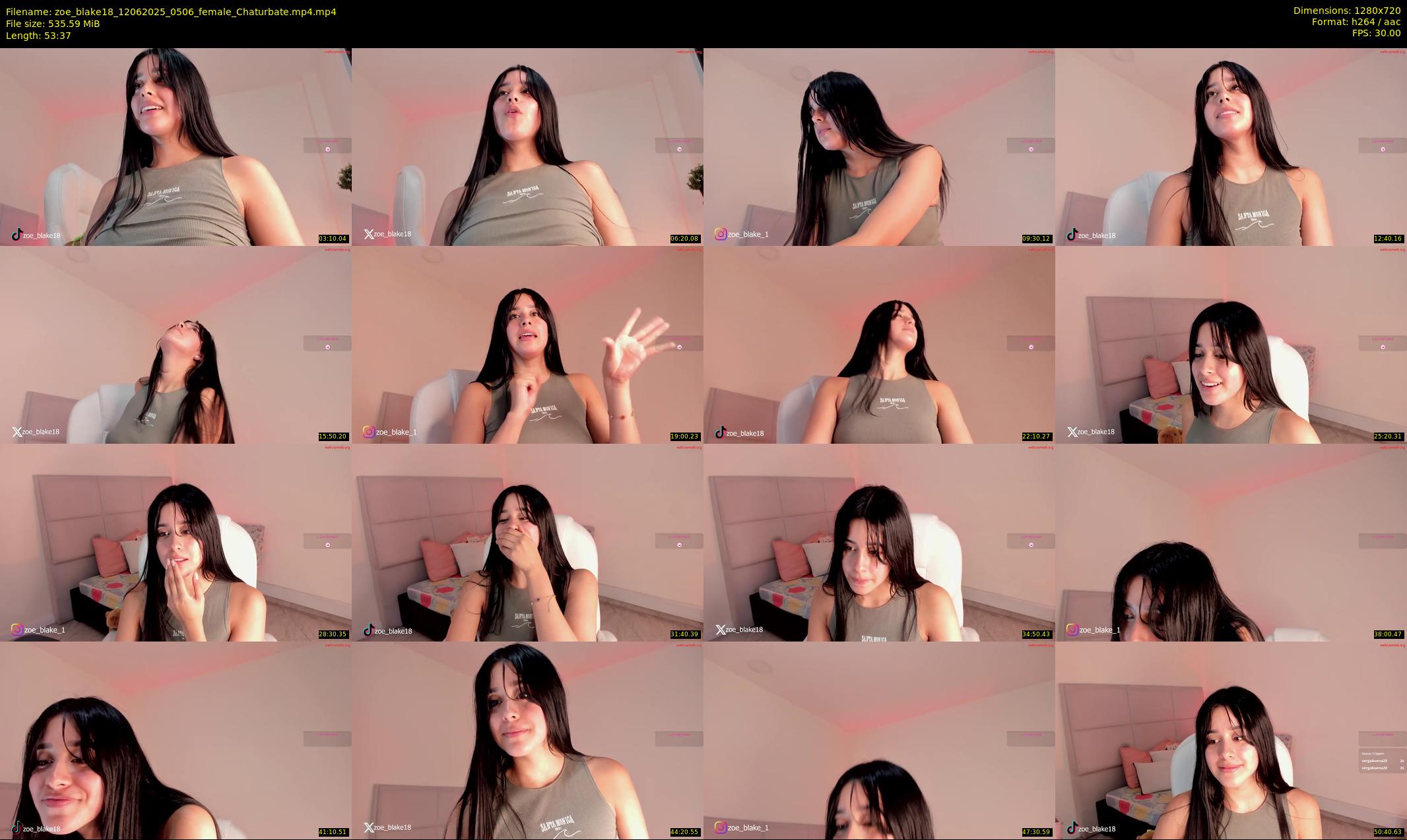 zoe_blake18 — 54 minute Chaturbate female cam show recording, 720p, Jun 12, 2025