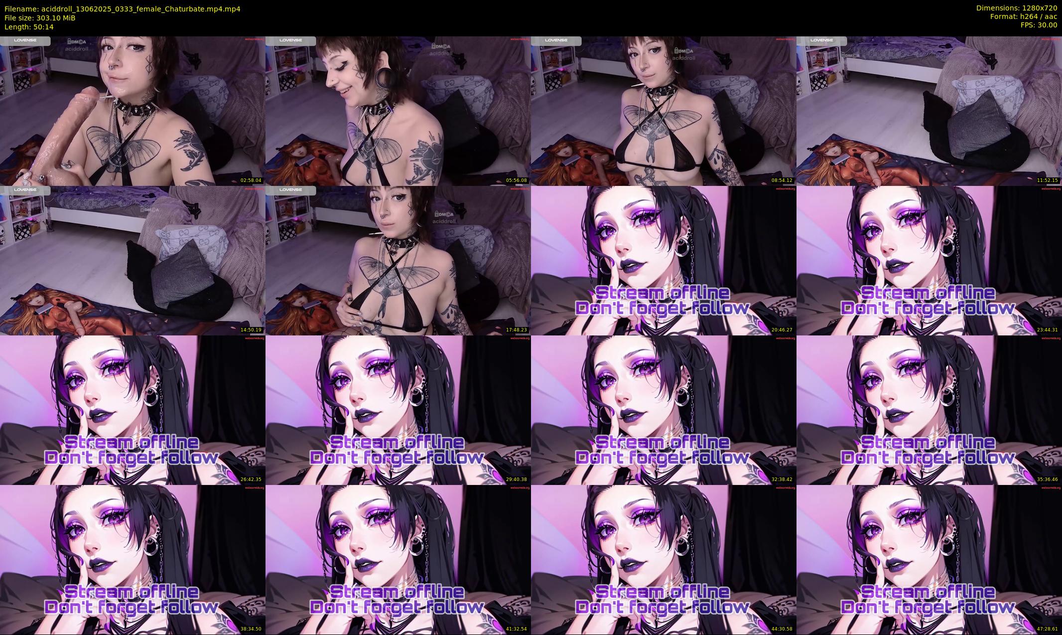 aciddroll — 51 minute Chaturbate female cam show recording, 720p, Jun 13, 2025
