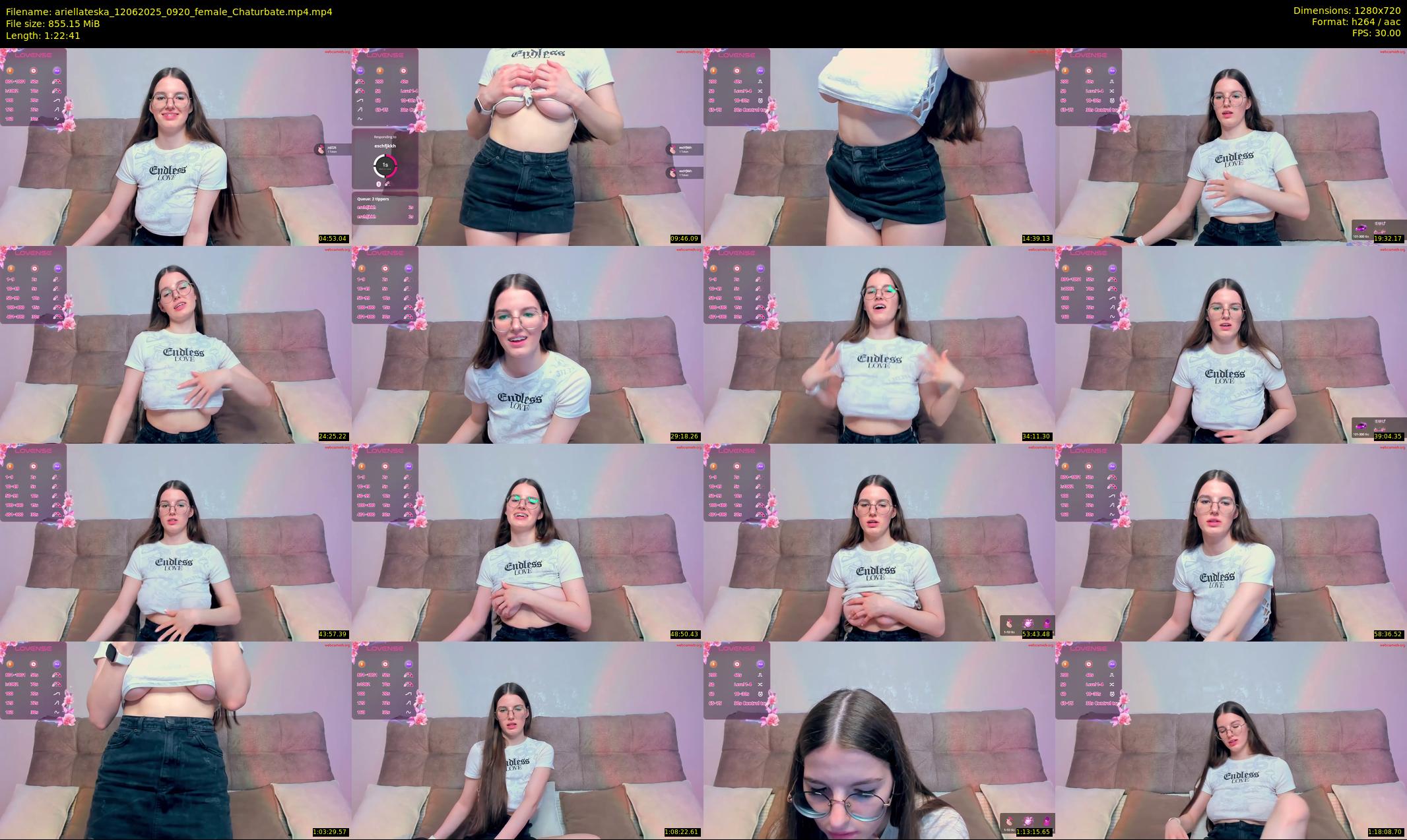 ariellateska — 83 minute Chaturbate female cam show recording, 720p, Jun 12, 2025