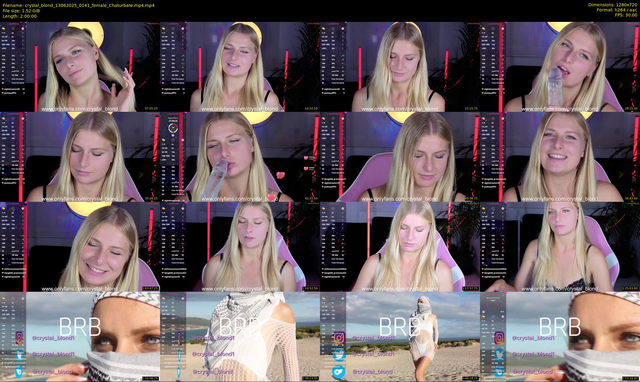 crystal_blond — 120 minute Chaturbate female cam show recording, 720p, Jun 13, 2025