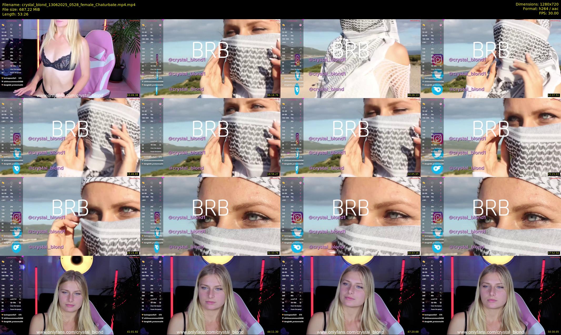 crystal_blond — 54 minute Chaturbate female cam show recording, 720p, Jun 13, 2025