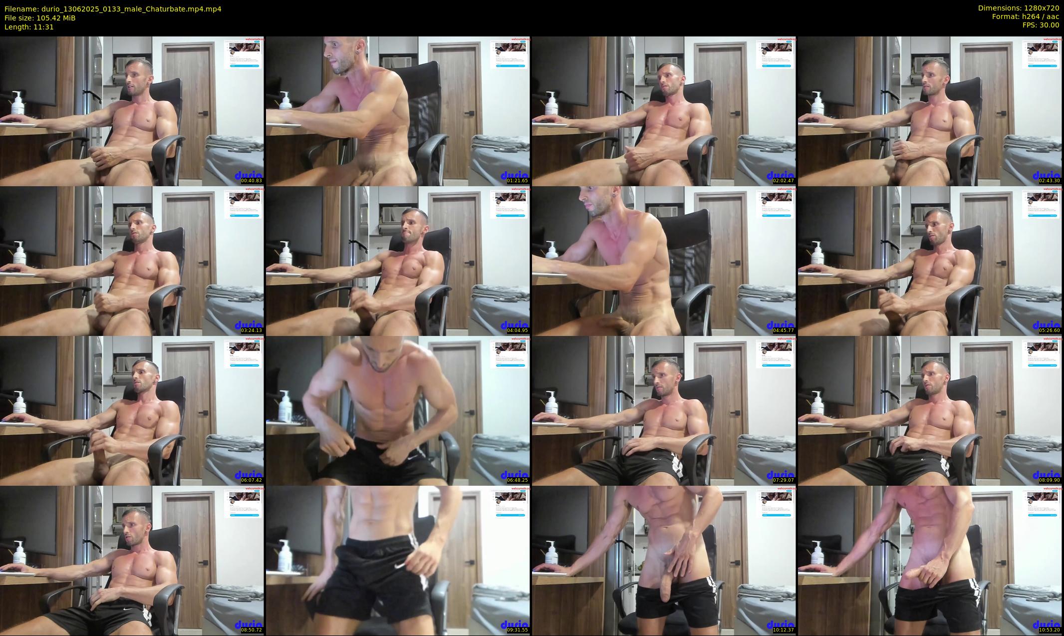 durio — 12 minute Chaturbate male cam show recording, 720p, Jun 13, 2025