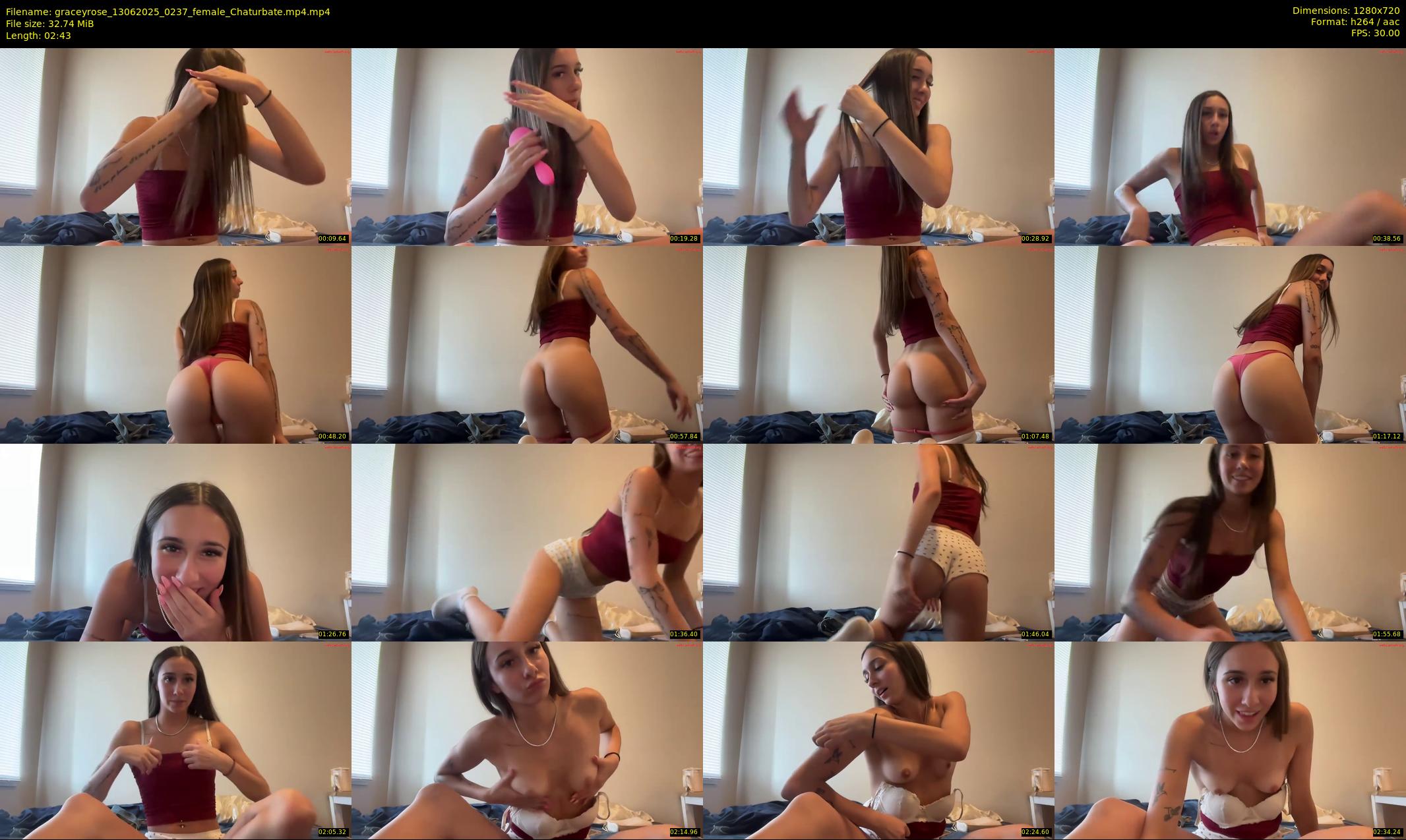 graceyrose — 3 minute Chaturbate female cam show recording, 720p, Jun 13, 2025