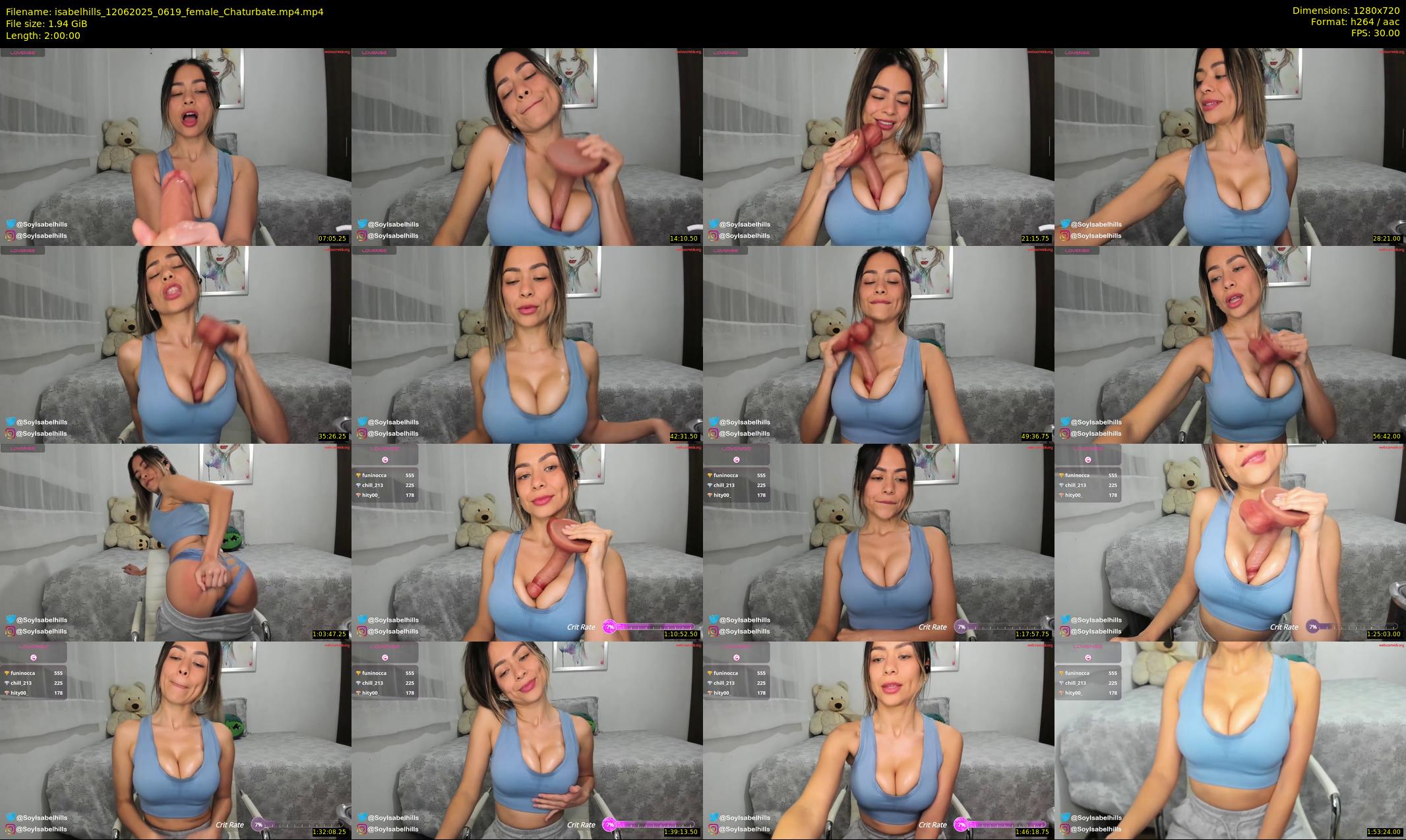 isabelhills — 120 minute Chaturbate female cam show recording, 720p, Jun 12, 2025