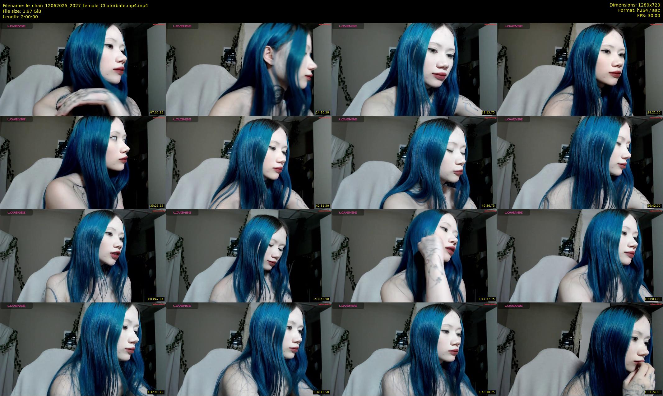 le_chan — 120 minute Chaturbate female cam show recording, 720p, Jun 12, 2025