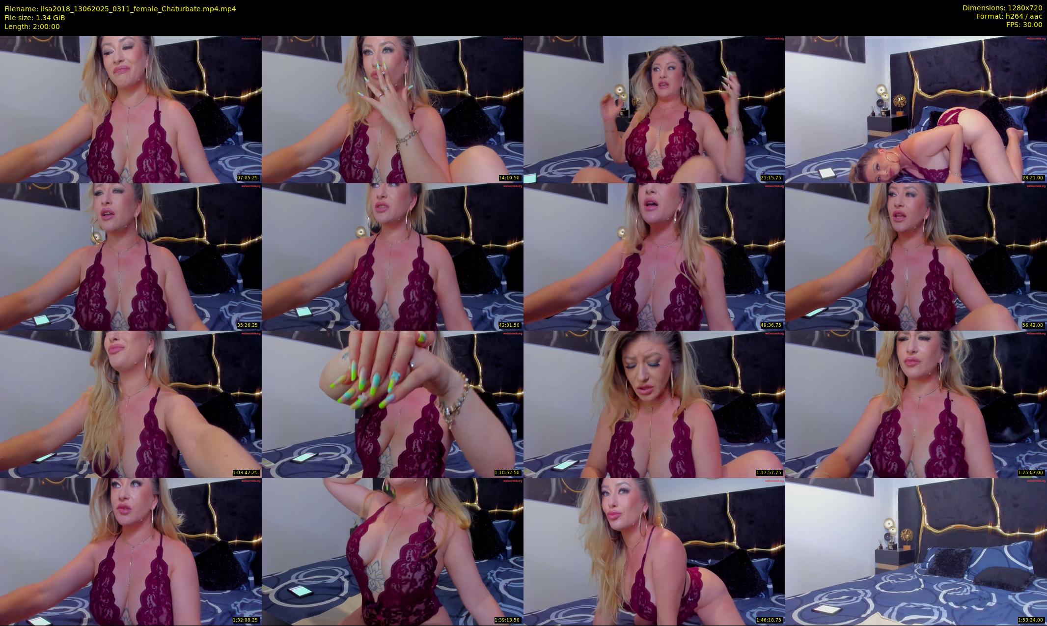 lisa2018 — 120 minute Chaturbate female cam show recording, 720p, Jun 13, 2025