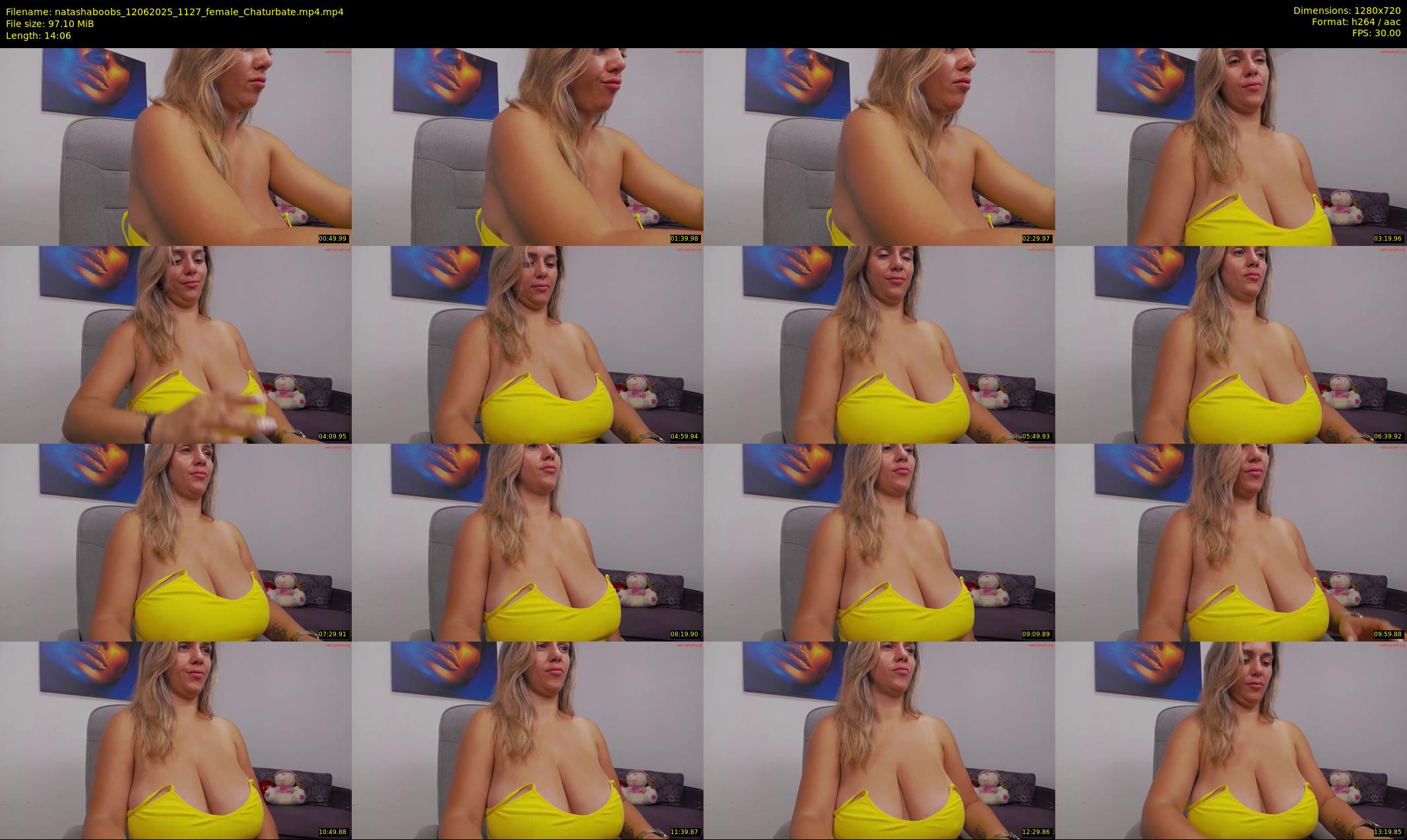 natashaboobs — 15 minute Chaturbate female cam show recording, 720p, Jun 12, 2025