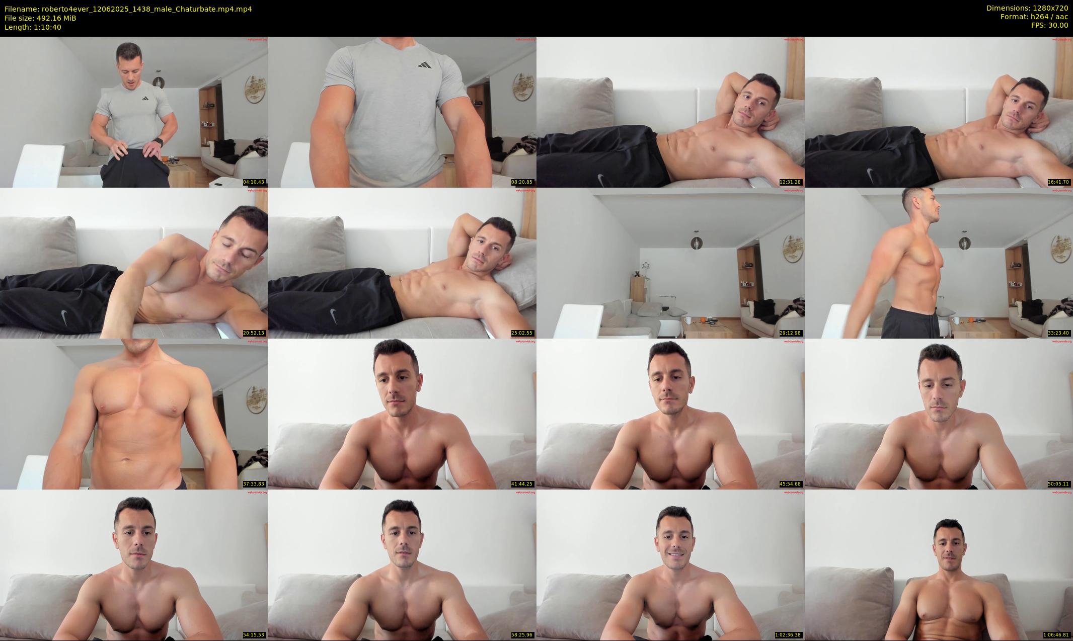roberto4ever — 71 minute Chaturbate male cam show recording, 720p, Jun 12, 2025