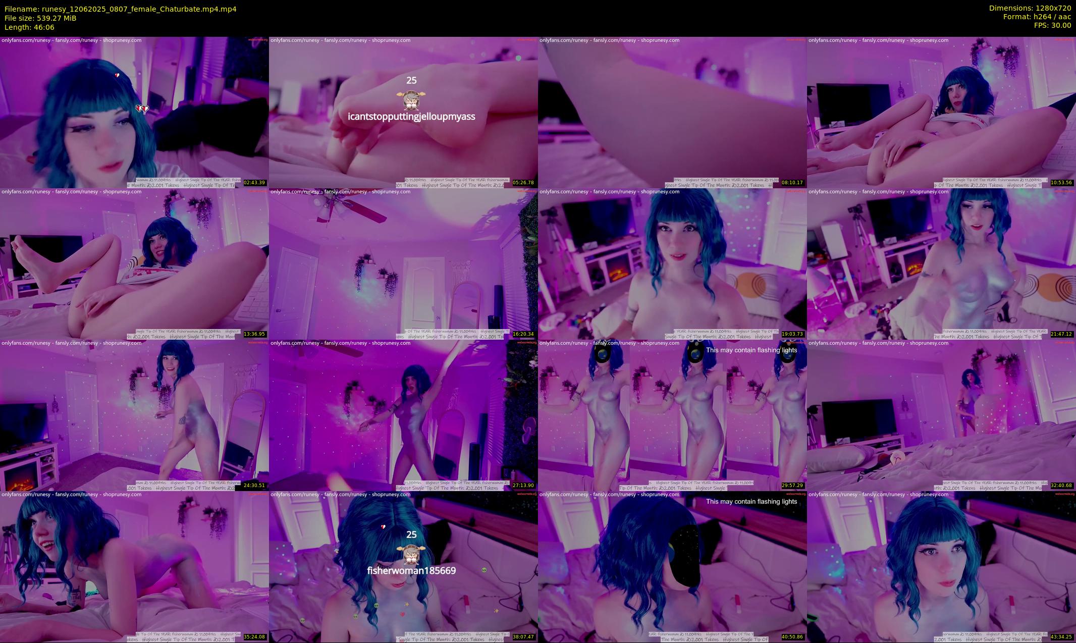 runesy — 47 minute Chaturbate female cam show recording, 720p, Jun 12, 2025
