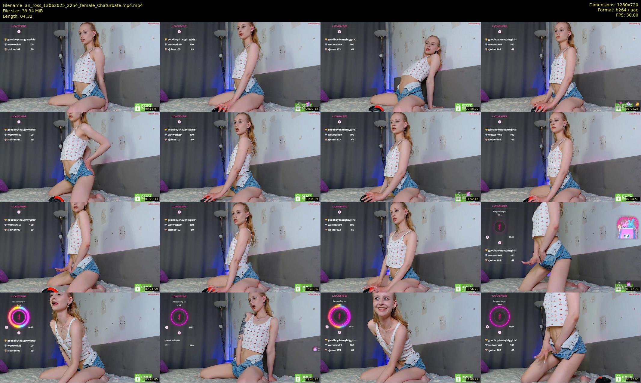 an_ross — 5 minute Chaturbate female cam show recording, 720p, Jun 13, 2025
